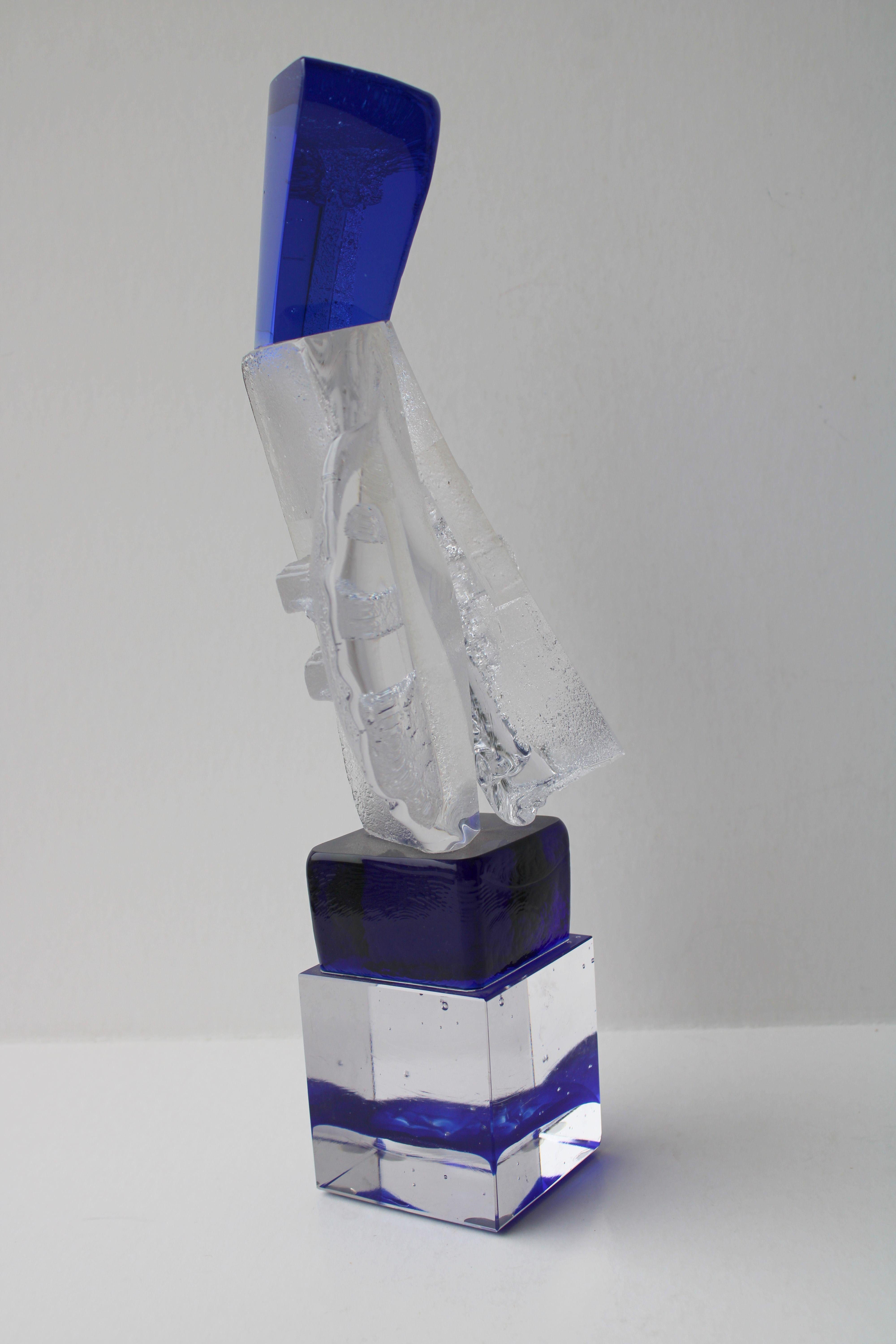 Blue. Glass, 34, 5x15x8 cm For Sale 2