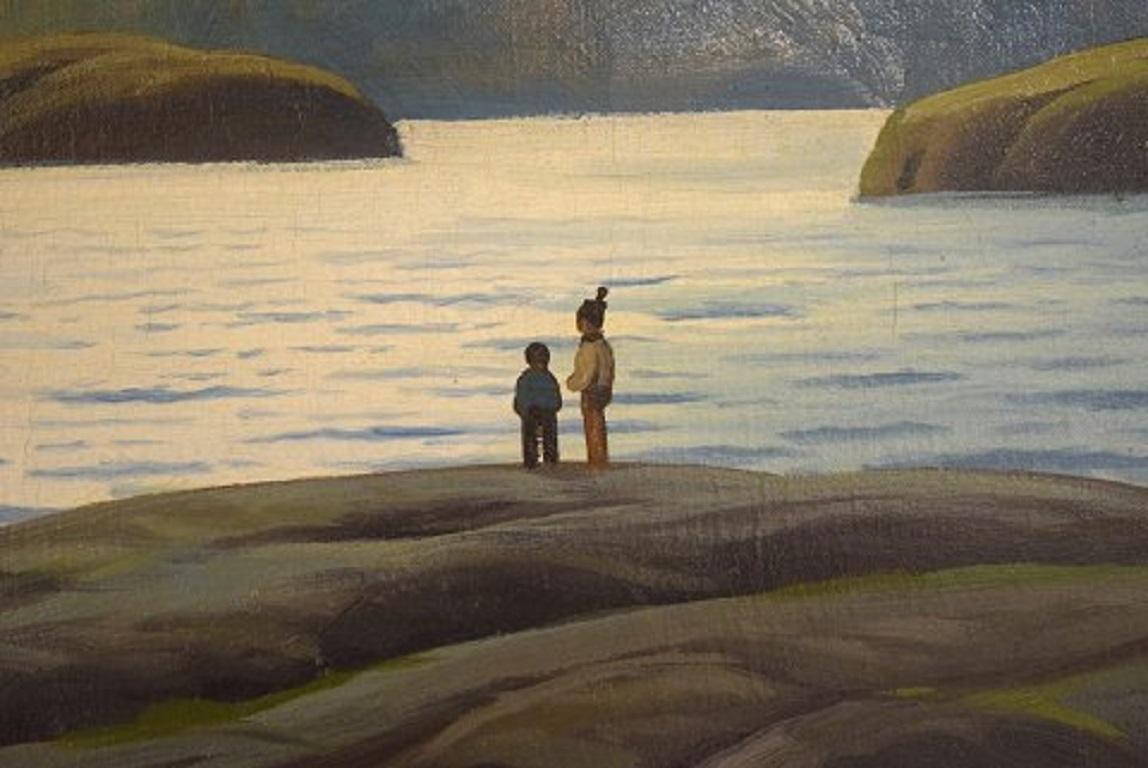 Danish Emanuel A. Petersen Upernavik, Greenland, Oil on Canvas