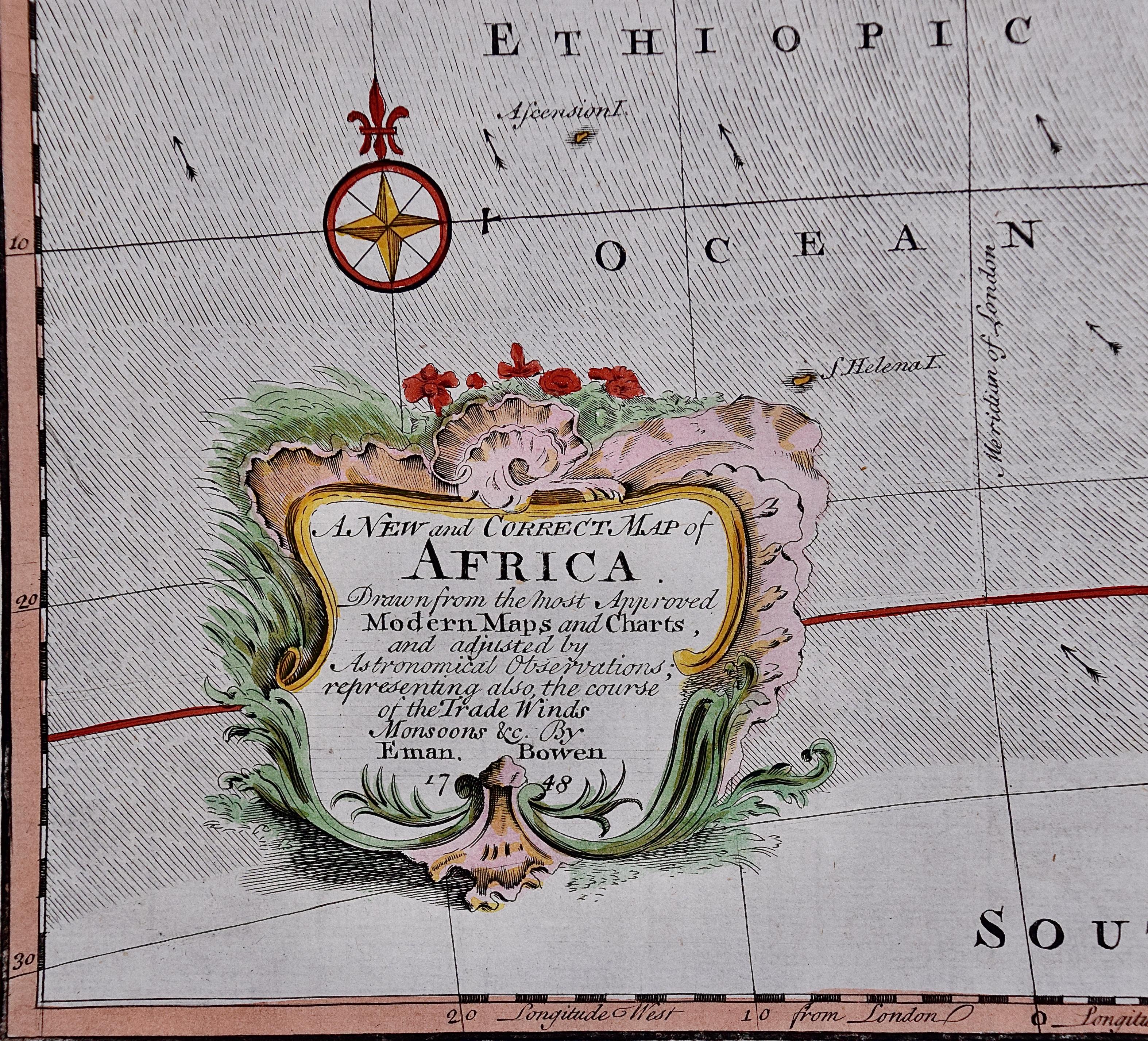 18th century map of africa