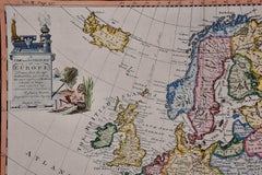 Europe: An Original 18th Century Hand-colored Map by E. Bowen