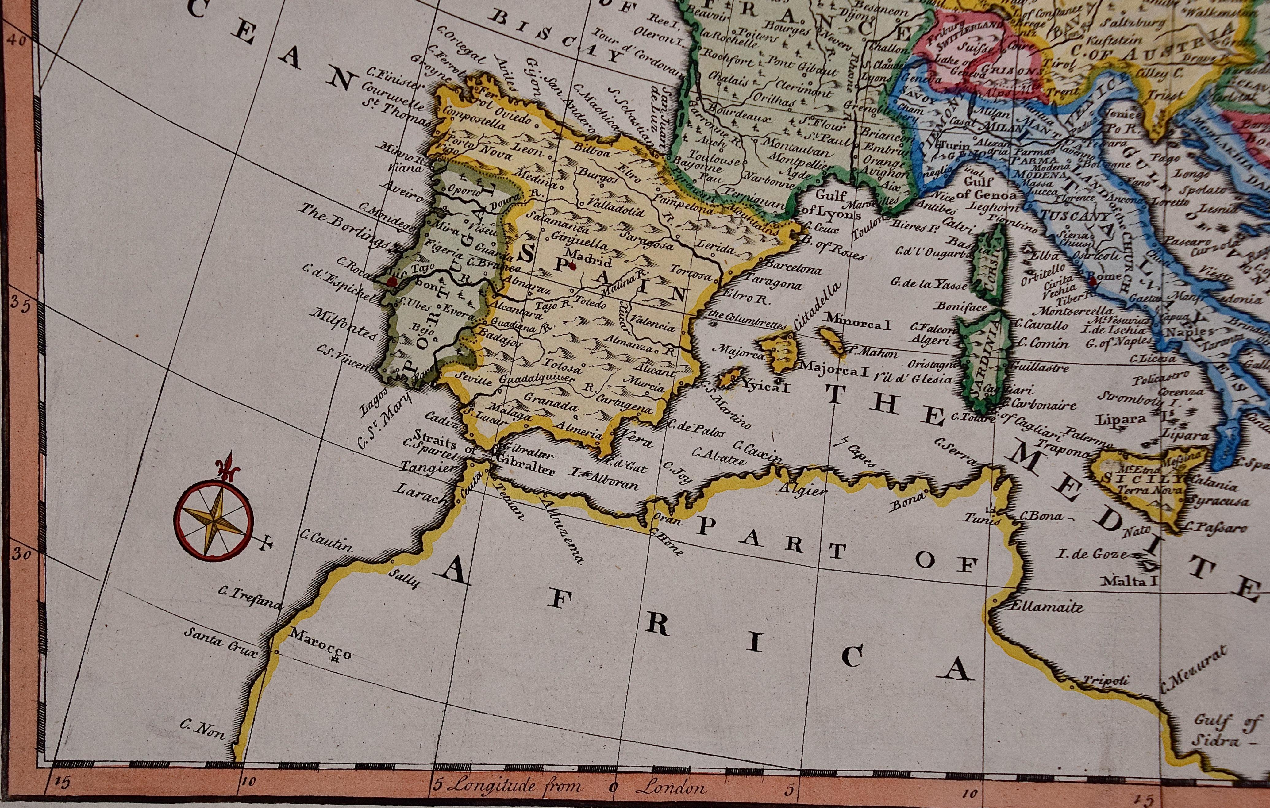 18th century europe map