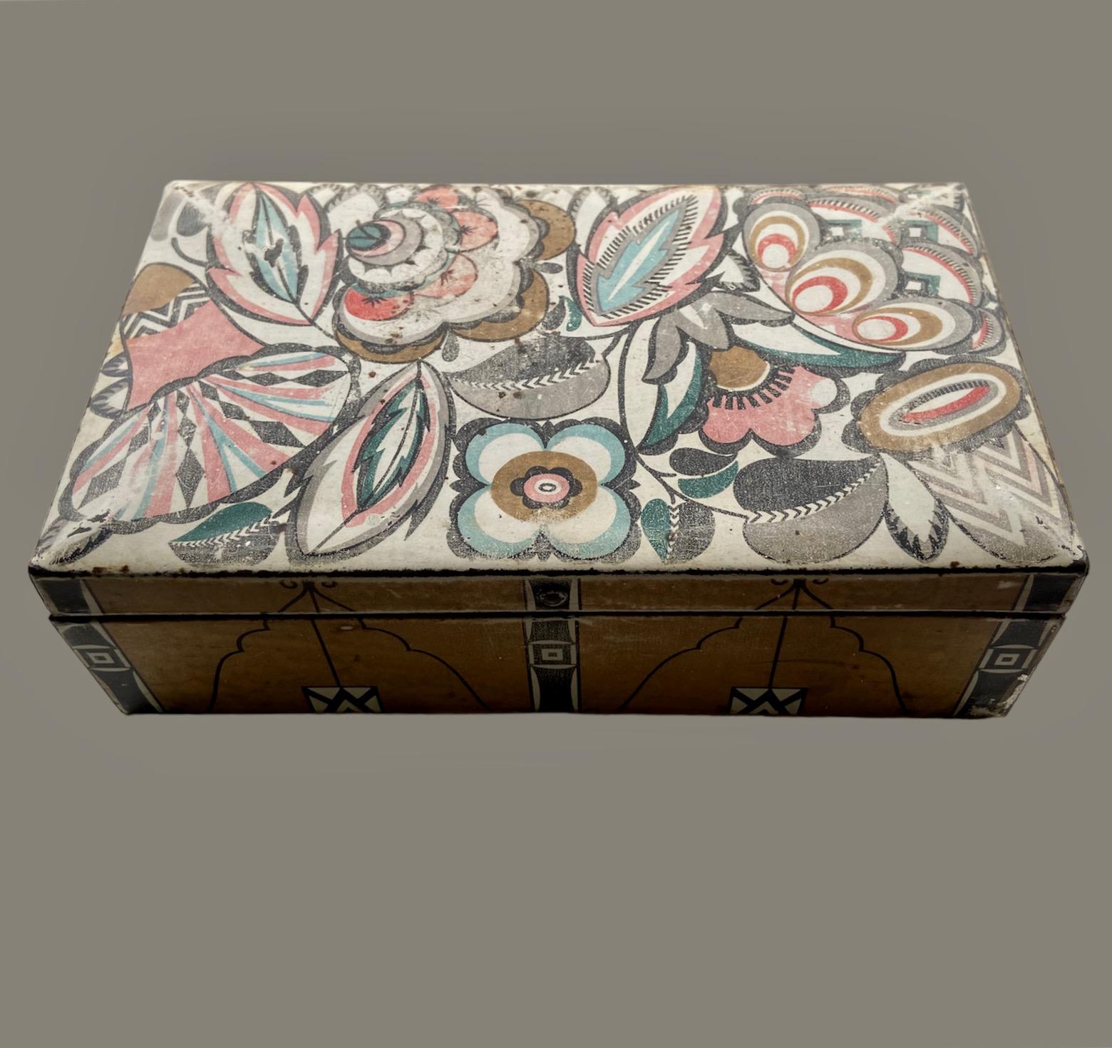 Tin Emanuel josef Margold, a secessionist box for the Bahlsen cookie factory c. 1915 For Sale