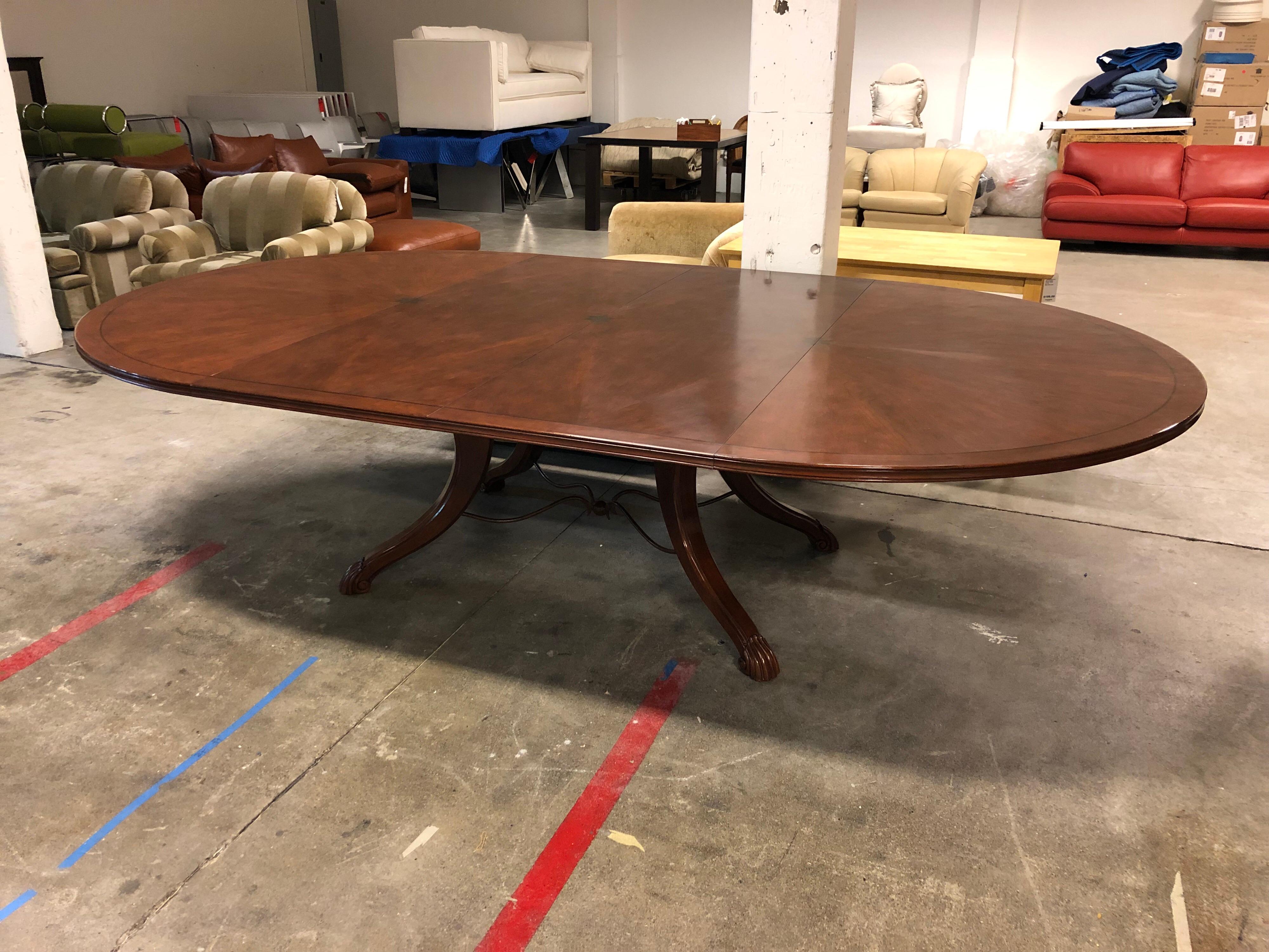 Emanuel Morez Galloway Dining Table and Two Extensions For Sale 3