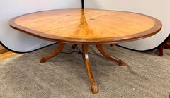 Emanuel Morez Handcrafted Custom Cherry Pedestal Dining Table