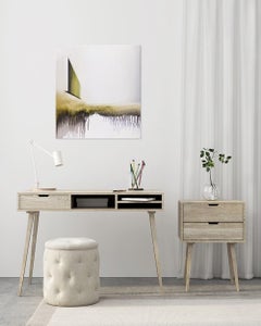 Die Wand by Emanuel Schulze - Semi-abstract oil painting, earth tones, yellow