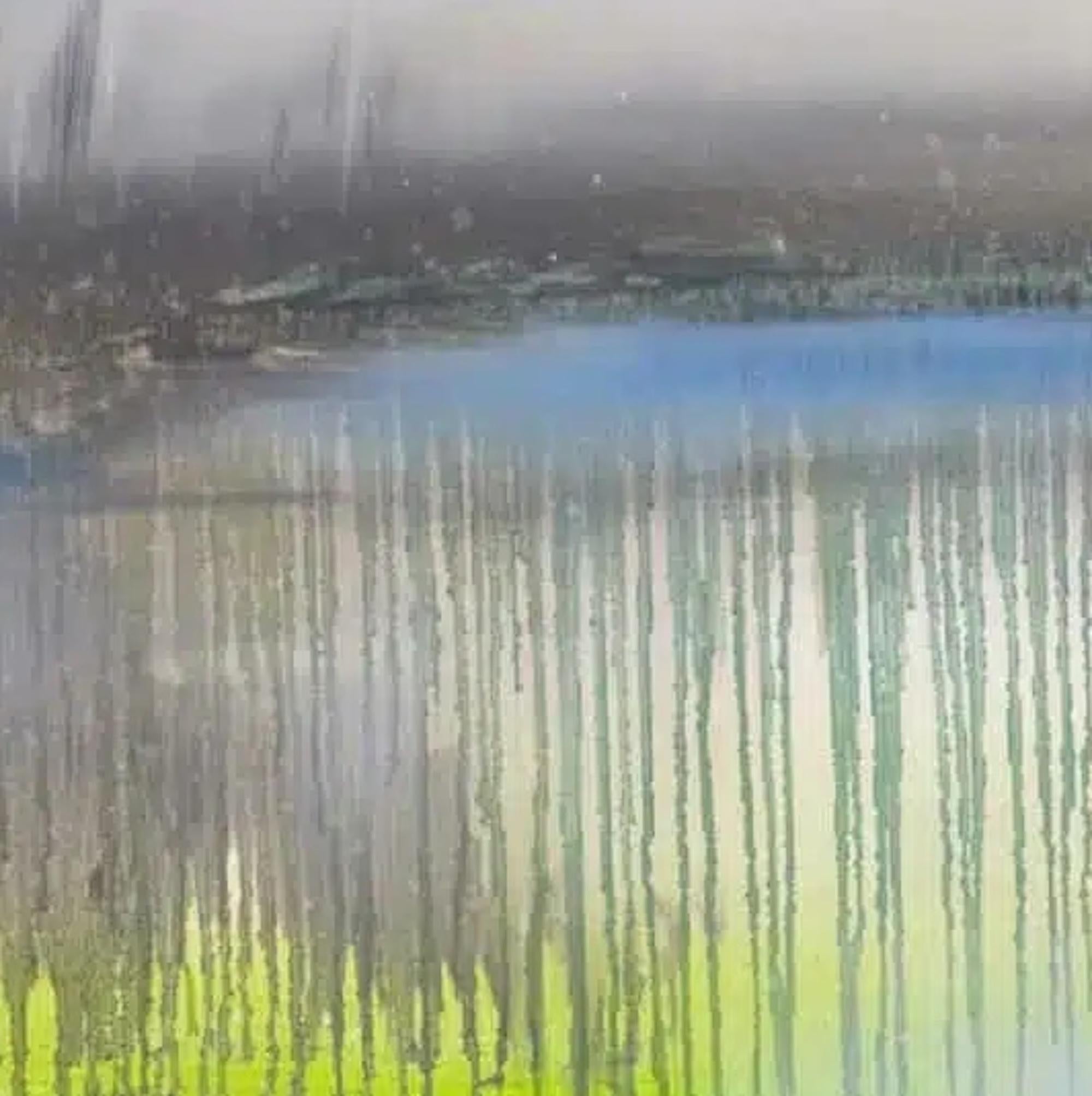 Brouillard II par Emanuel Schulze - Peinture à l'huile, abstraite, goutte à goutte, onirique en vente 1