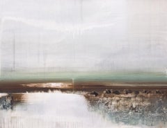 Geister by Emanuel Schulze - Architecture and landscape oil painting, green