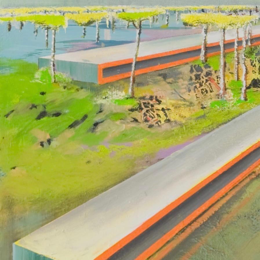 Grund von Emanuel Schulze - Architektur- und Landschaftsmalerei, lebendige Farben im Angebot 3