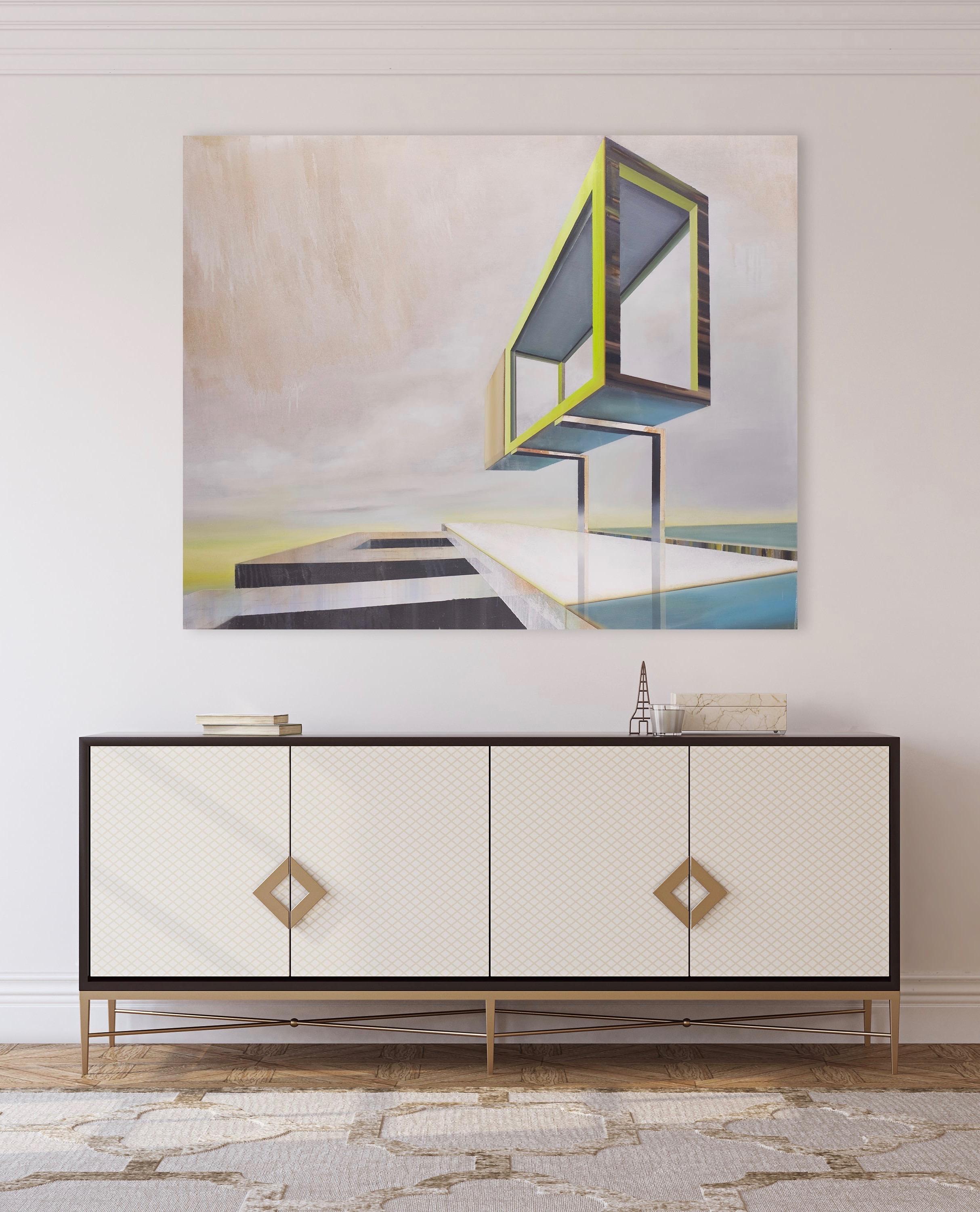 Nimius von Emanuel Schulze - Architektur und Landschaft Ölgemälde im Angebot 1