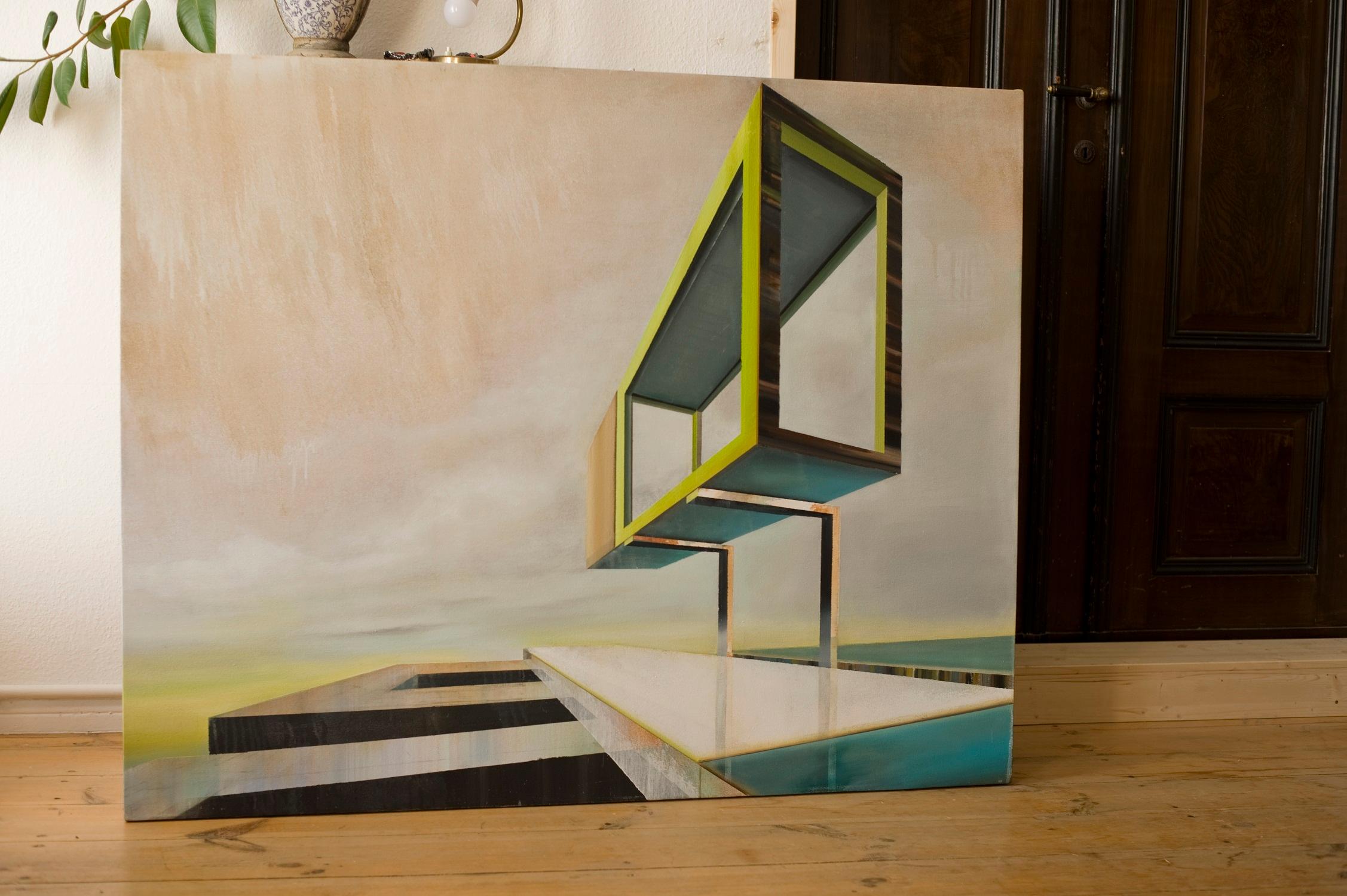 Nimius von Emanuel Schulze - Architektur und Landschaft Ölgemälde im Angebot 3