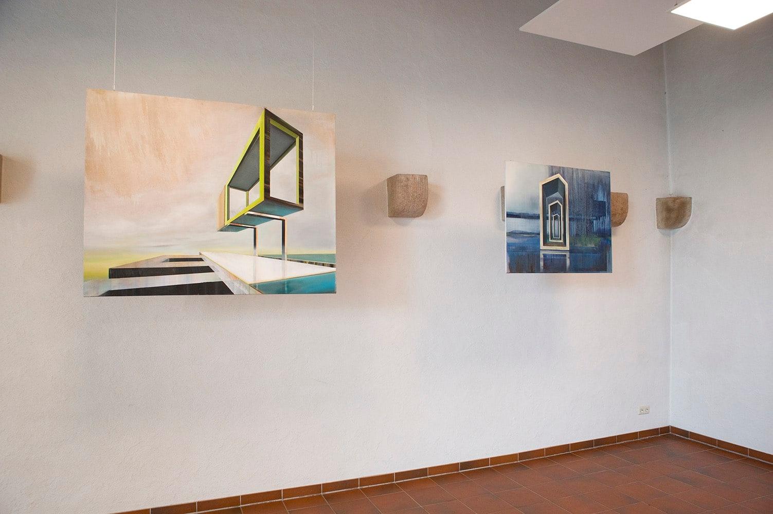 Nimius von Emanuel Schulze - Architektur und Landschaft Ölgemälde im Angebot 4