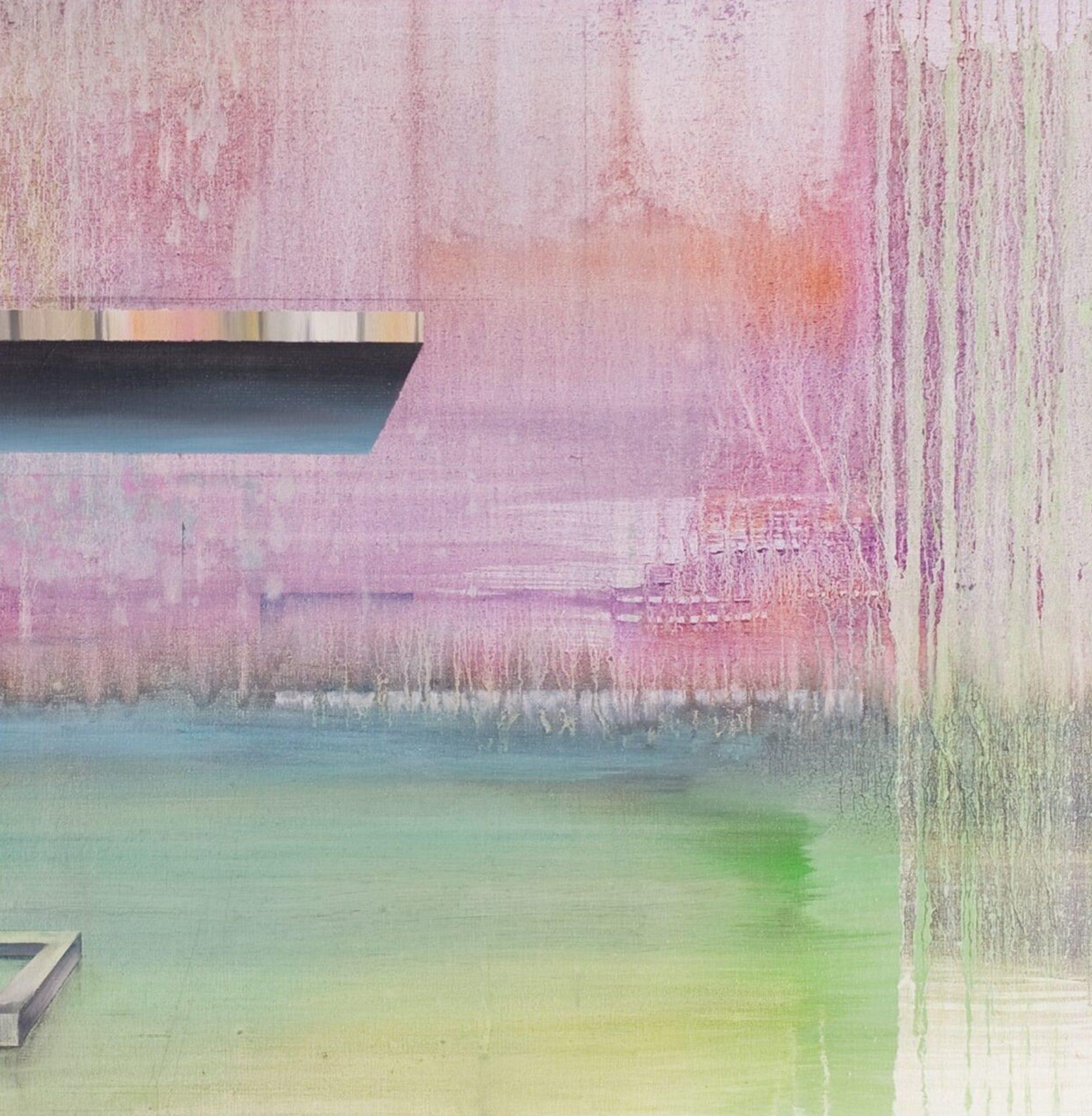 Stripes d'Emanuel Schulze - Architecture et peinture à l'huile de paysages, pastel en vente 2