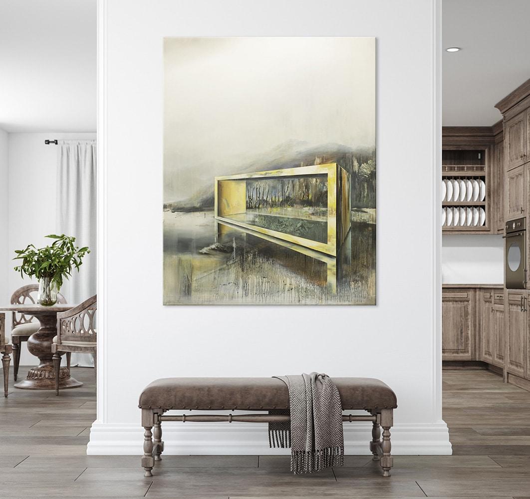 Wandelsgrund von Emanuel Schulze - Architektur- und Landschafts-Ölgemälde im Angebot 1