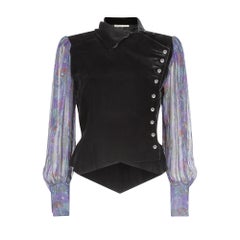 Emanuel Ungaro 1970s Chiffon Velvet Suit
