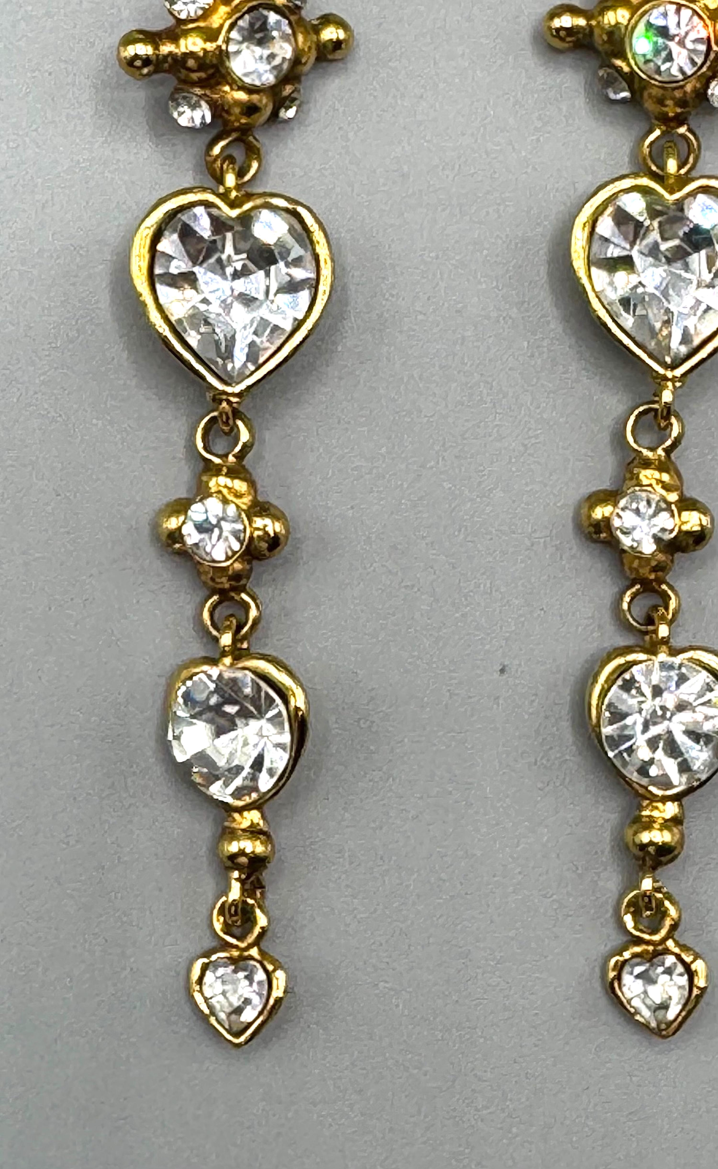 Emanuel Ungaro 1980s Gold and Rhinestone 5.5