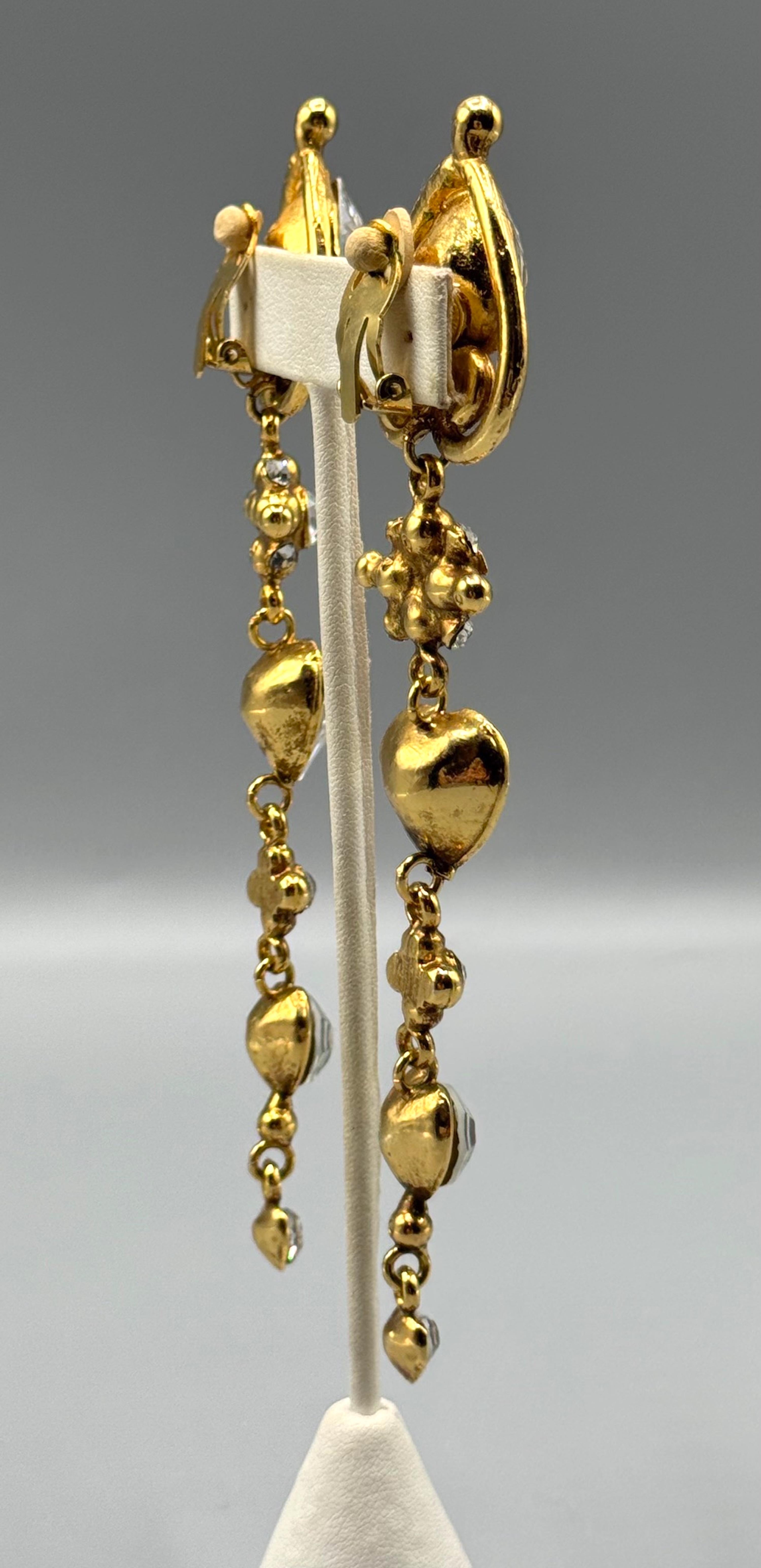 Emanuel Ungaro 1980s Gold and Rhinestone 5.5