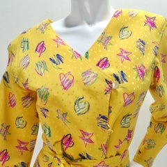 Emanuel Ungaro 1980s Heart Print Button Down Blouse