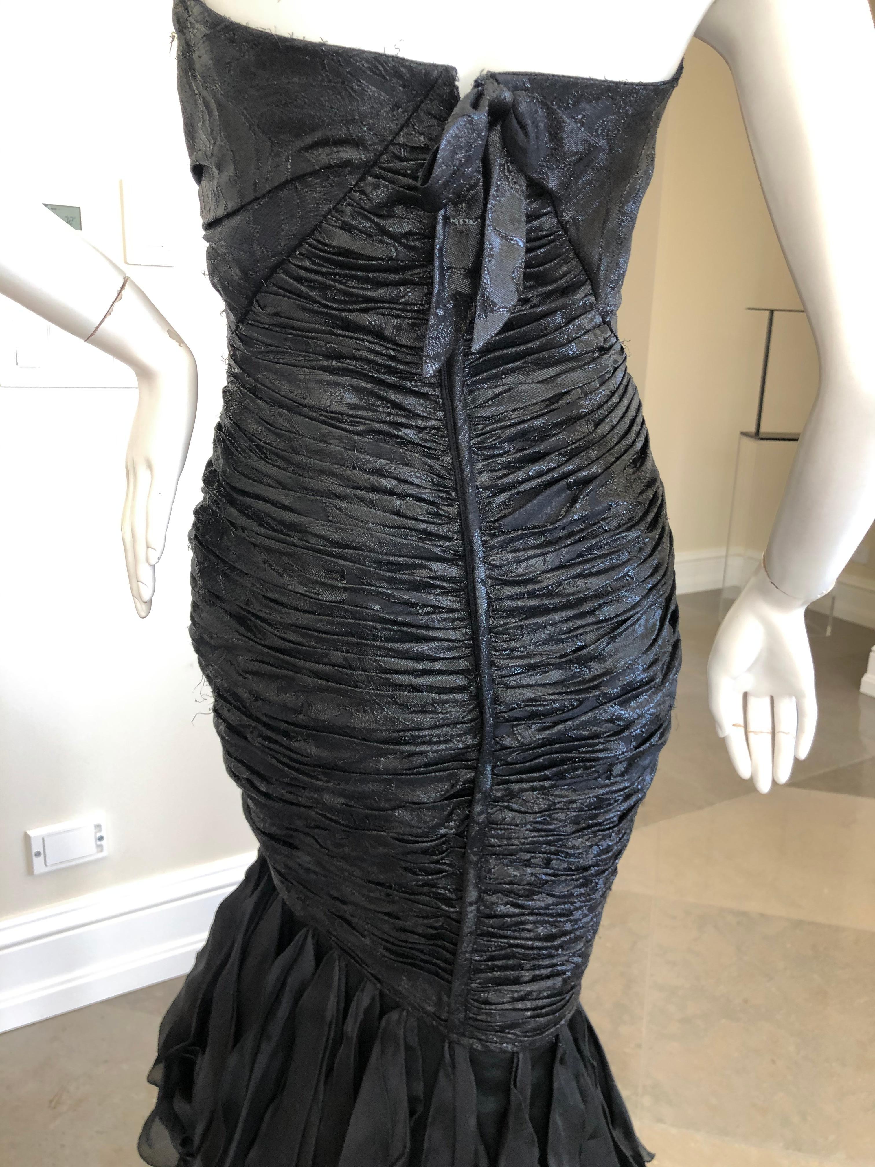 strapless black mermaid dress