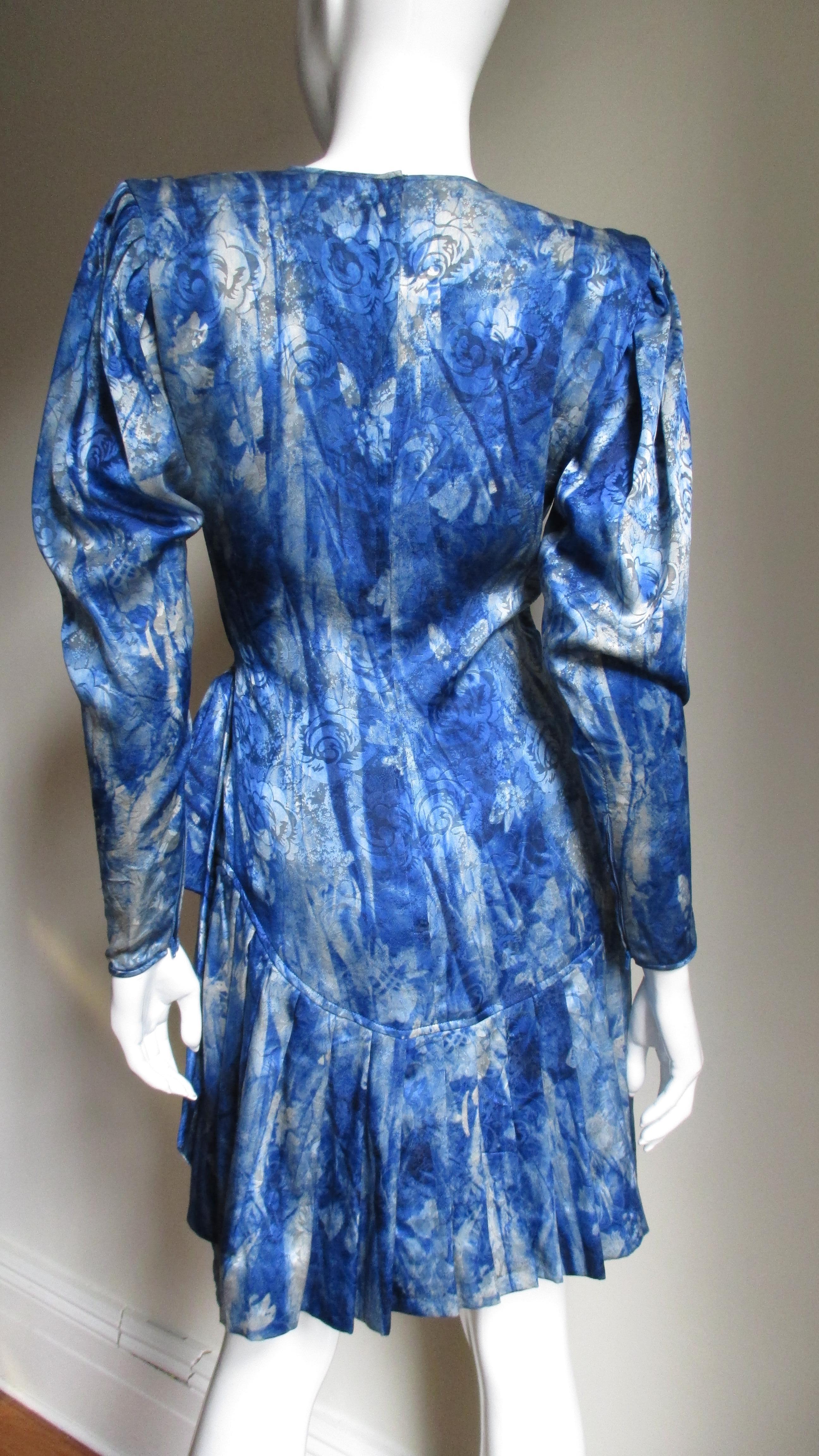 Emanuel Ungaro 1980s Wrap Silk Dress  For Sale 2