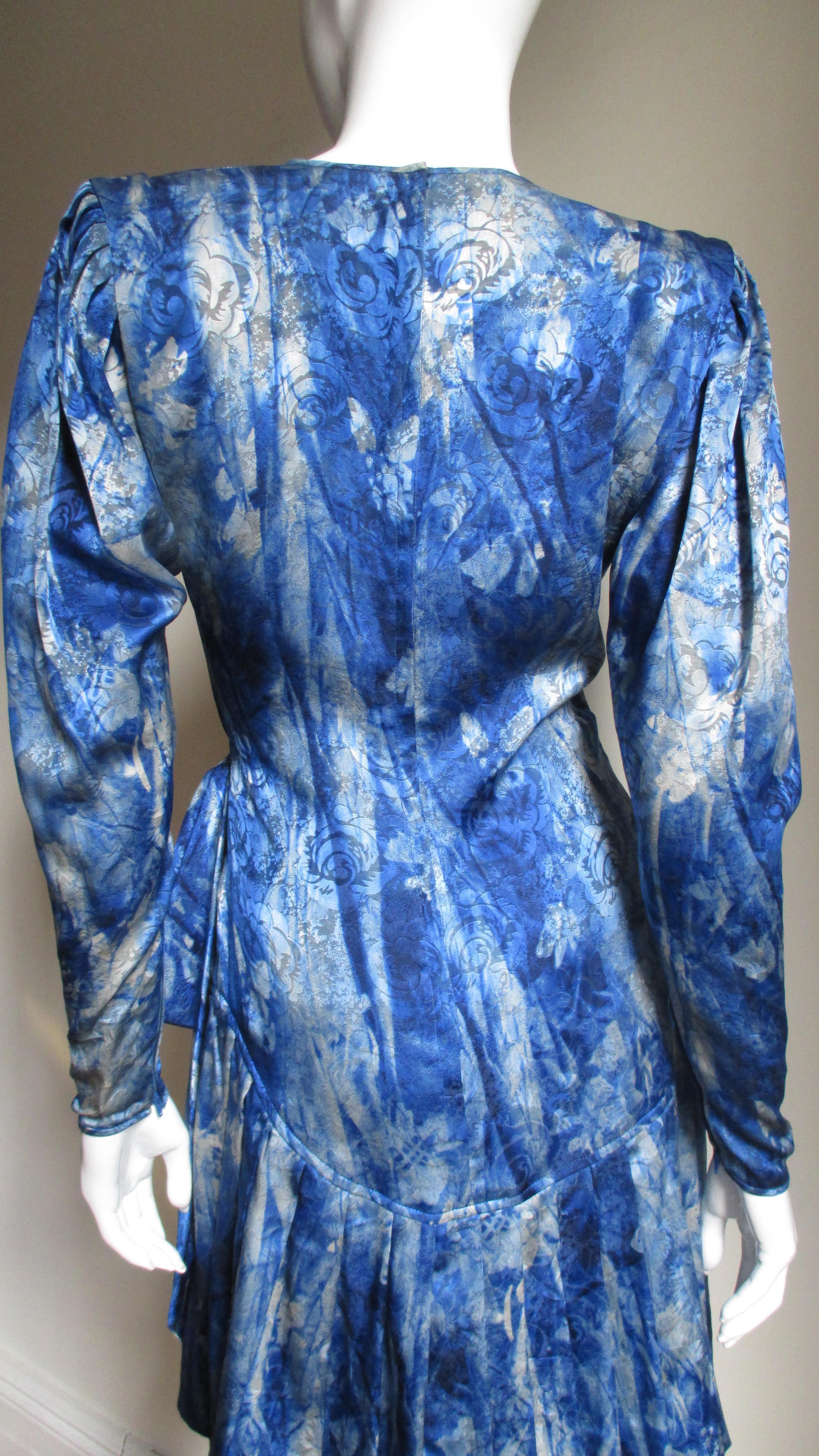 Emanuel Ungaro 1980s Wrap Silk Dress  For Sale 3