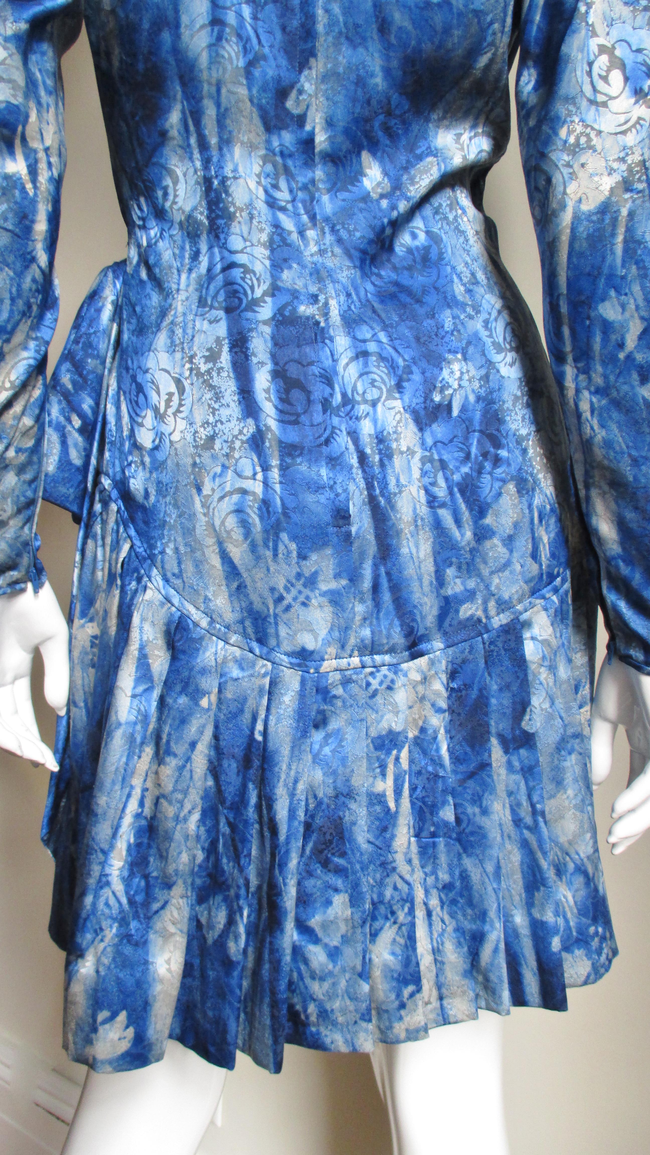 Emanuel Ungaro 1980s Wrap Silk Dress  For Sale 4