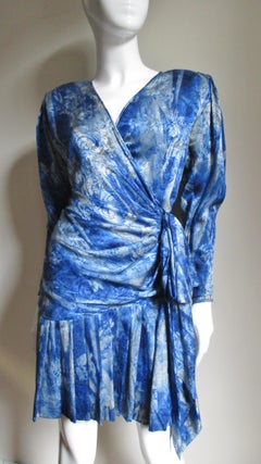 Emanuel Ungaro 1980s Wrap Silk Dress