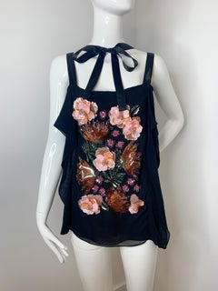 Emanuel Ungaro 2000’s silk beaded embellished blouse top