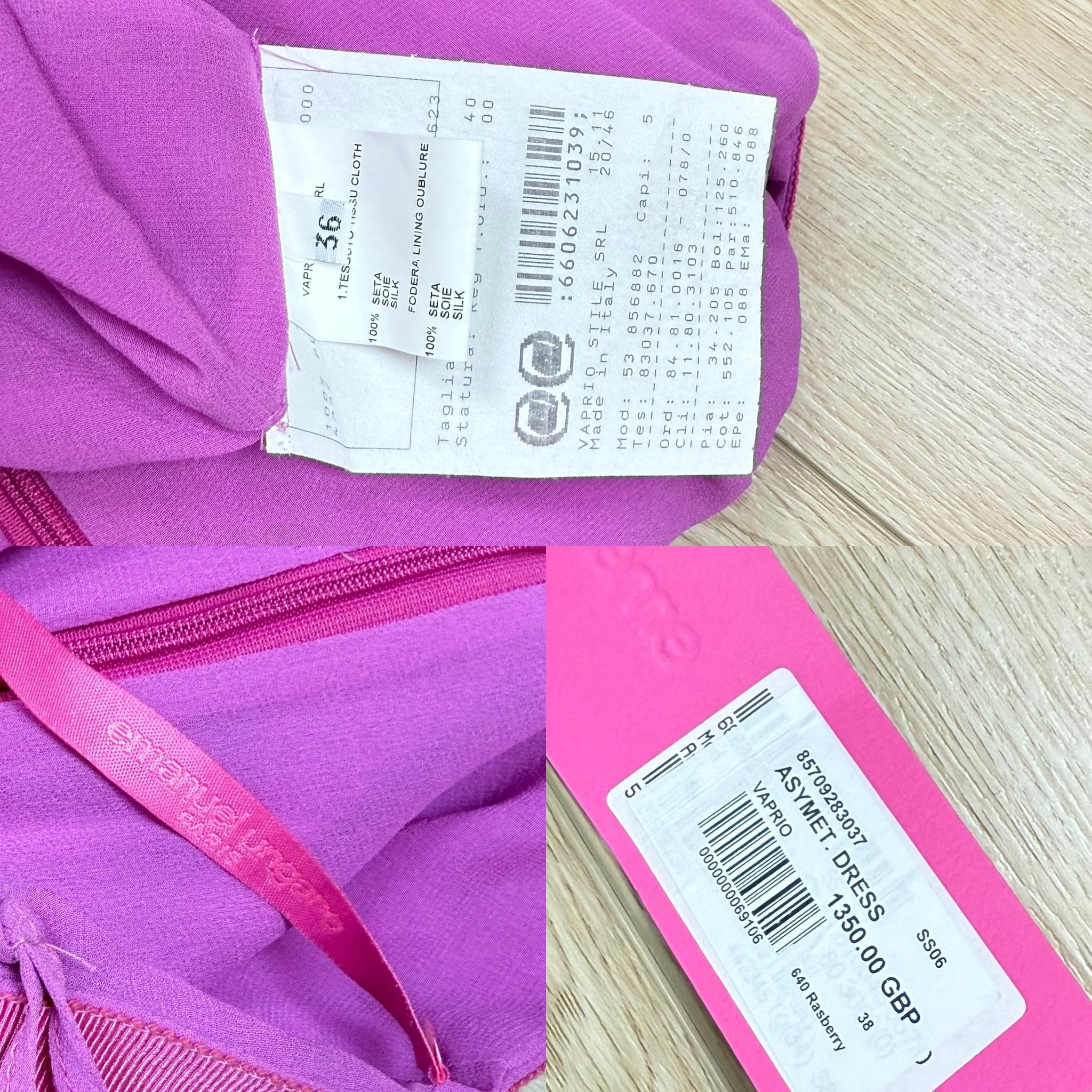 EMANUEL UNGARO 2000's Vintage Silk Fuchsia (Maxi) Dress For Sale 2