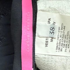 EMANUEL UNGARO 2004 Vintage Black Tweed Ribbon Dress