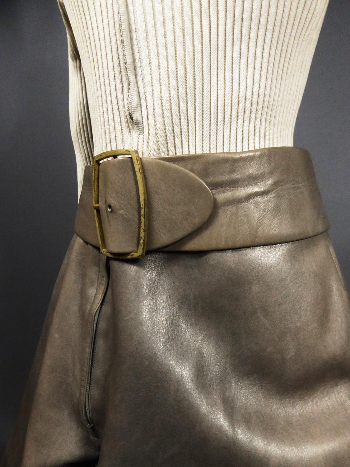 Emanuel Ungaro Amazon Coveralls with Integrated Leather Thigh Boots Circa 1970 7