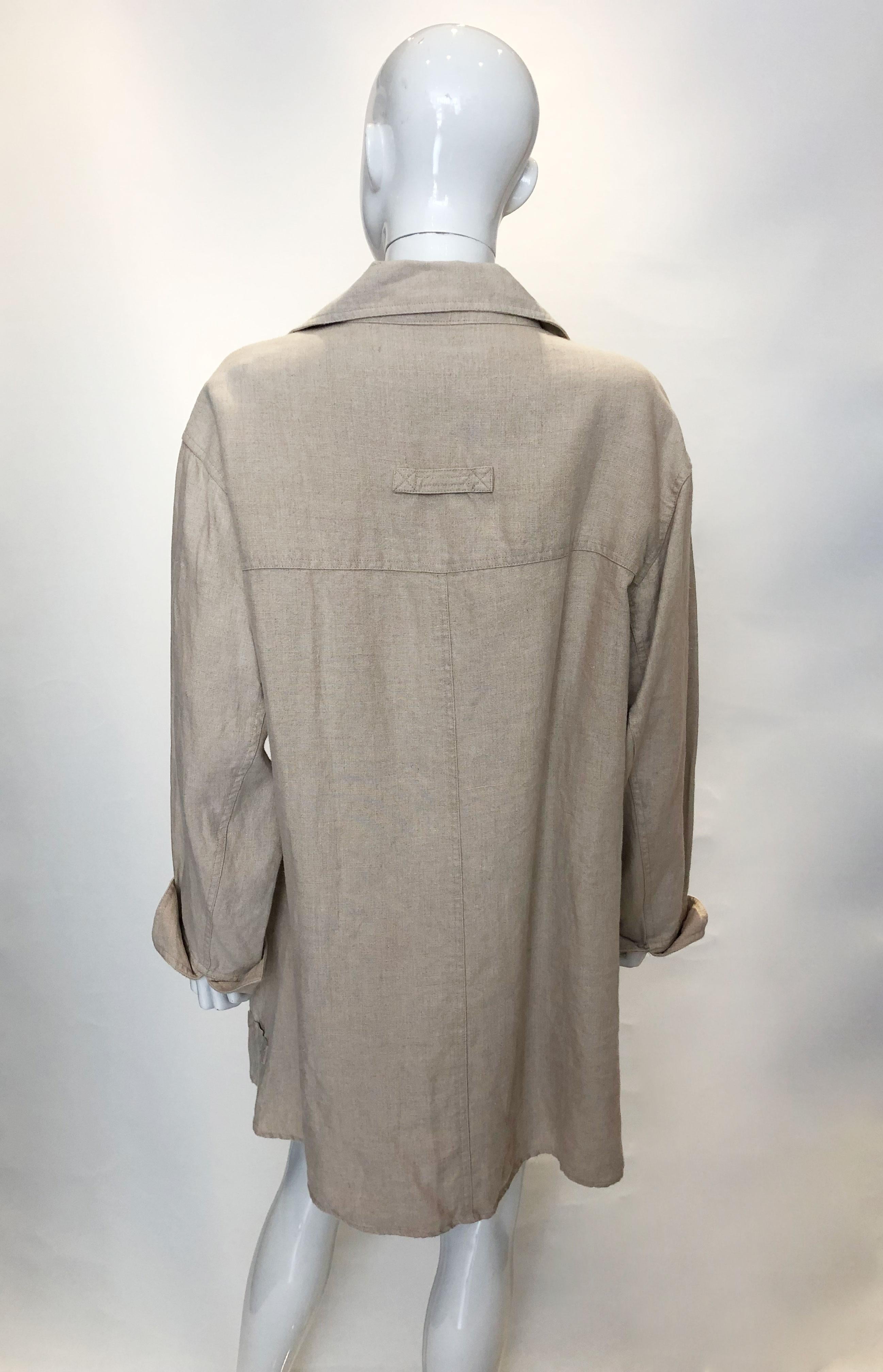 Emanuel Ungaro Beige Linen Jacket For Sale 1