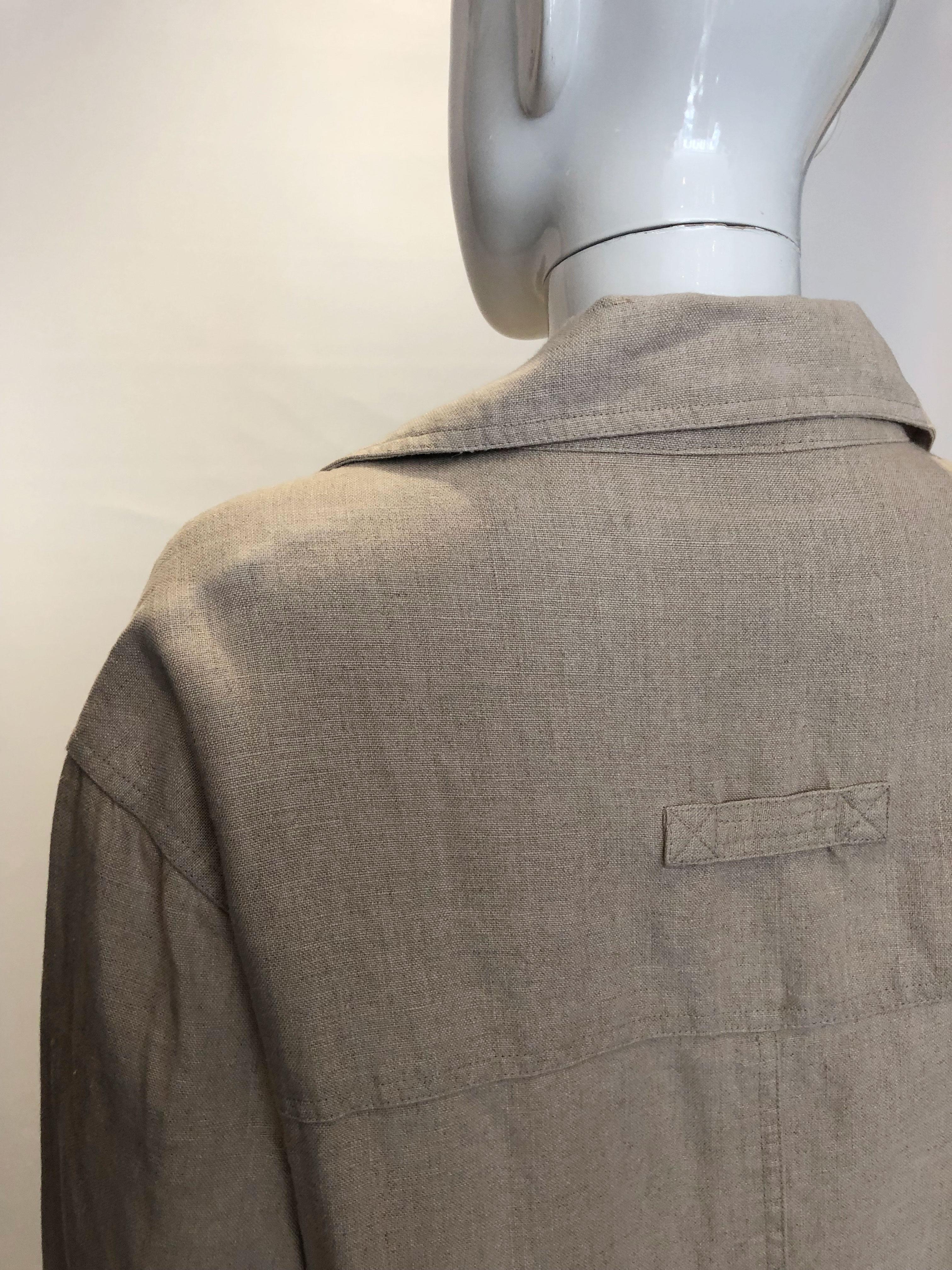 Emanuel Ungaro Beige Linen Jacket For Sale 2