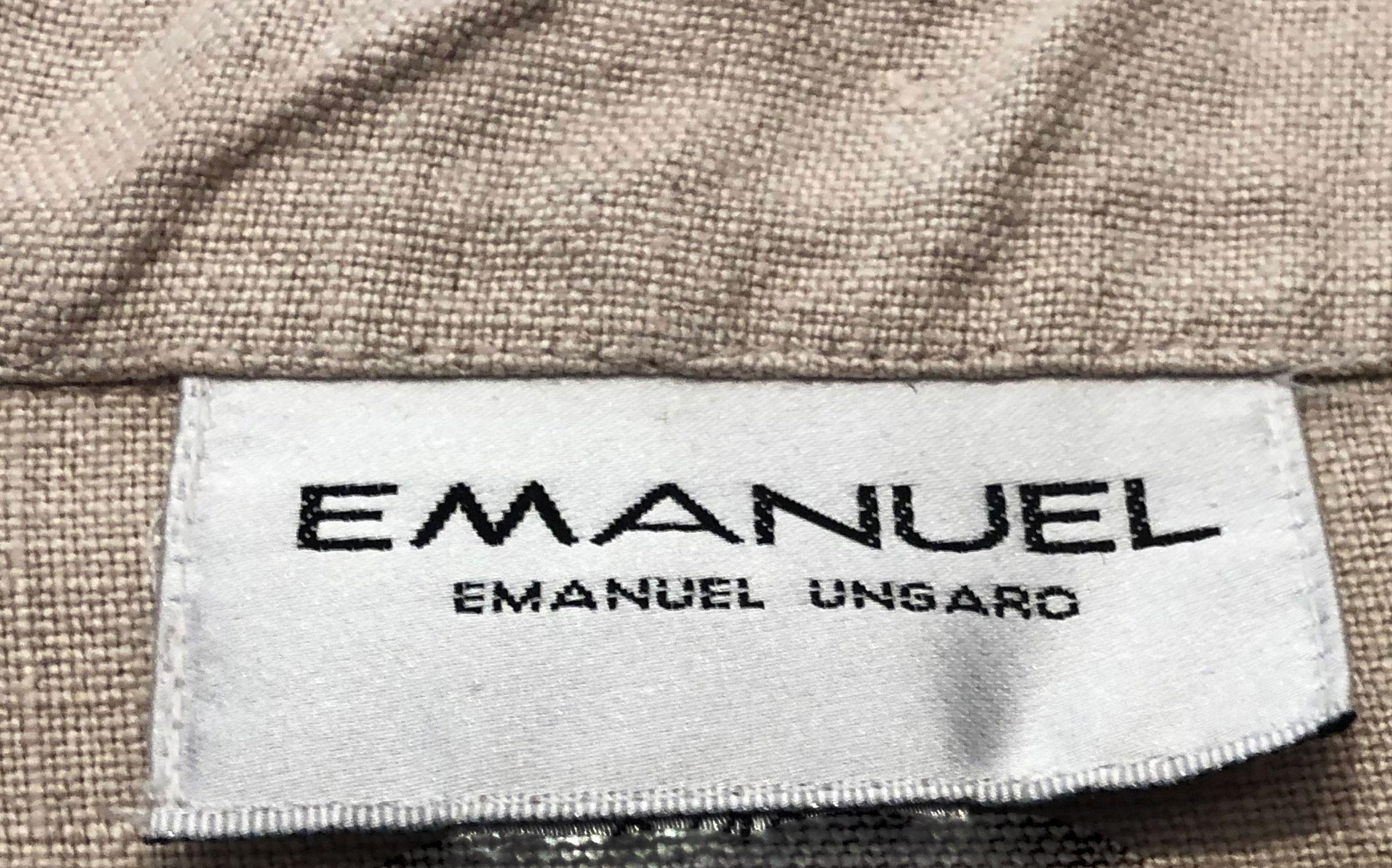 Emanuel Ungaro - Giacca di lino beige in vendita 1