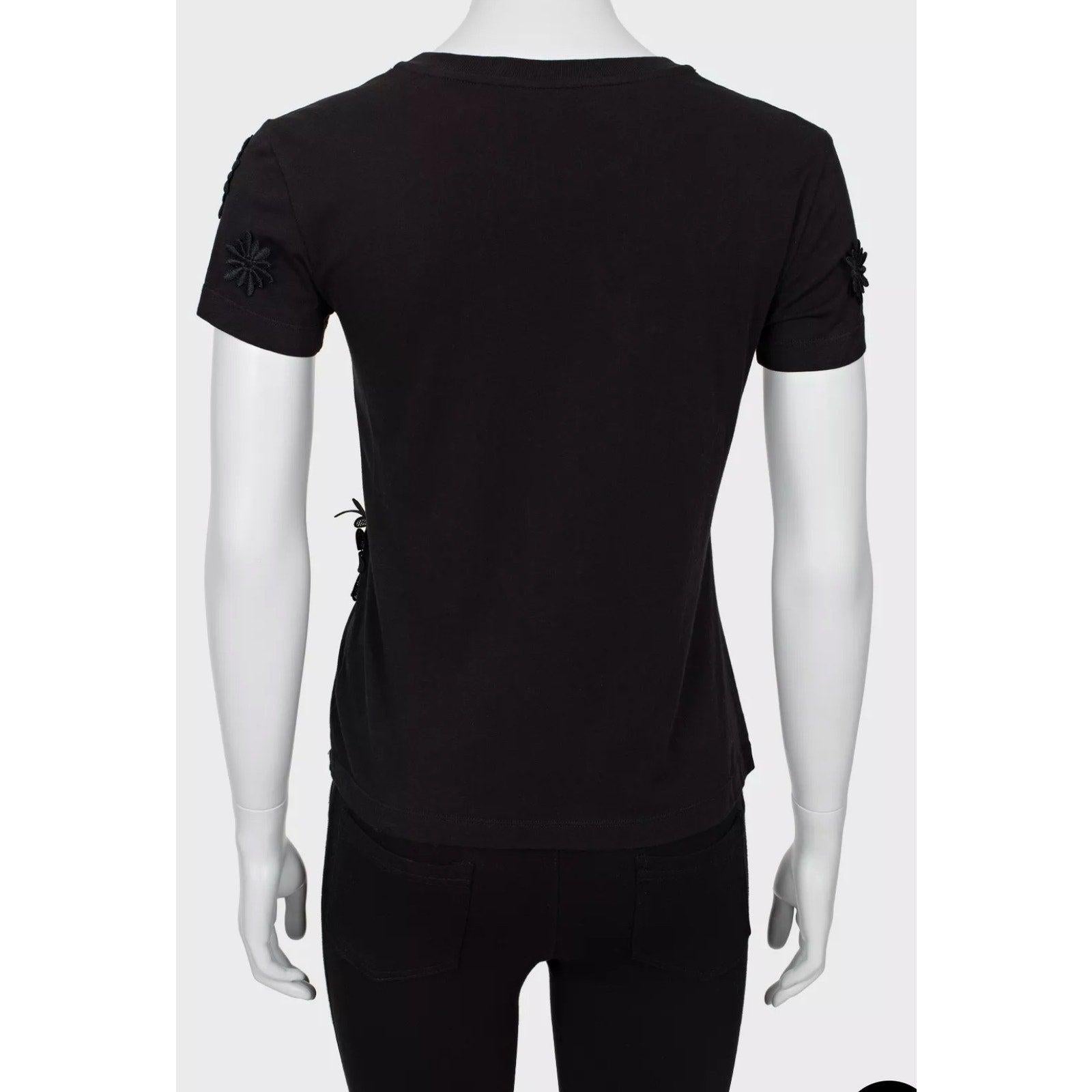 De las mujeres Emanuel Ungaro Camiseta Algodón Floral Blanco y Negro Sz.38 en venta