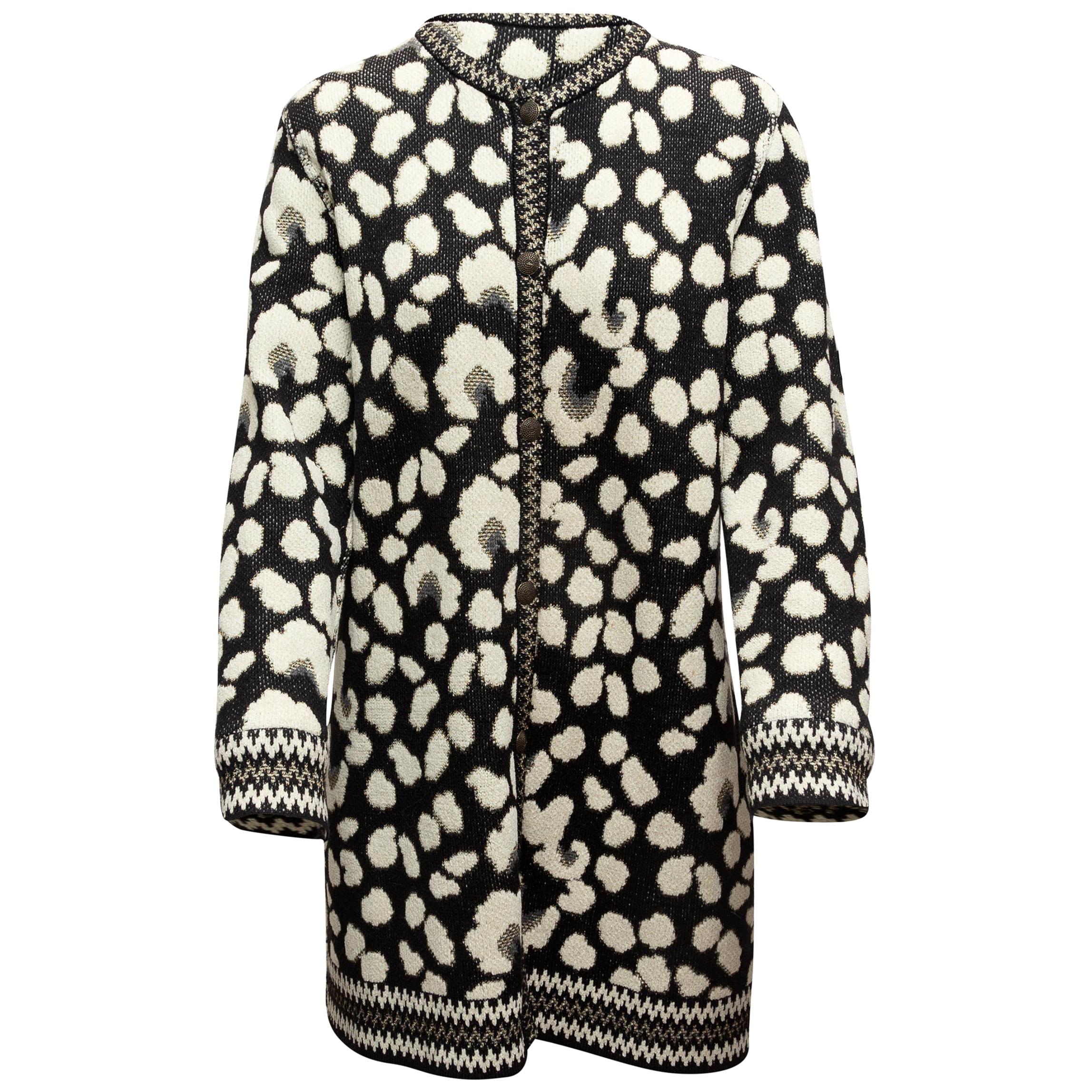black and white leopard cardigan