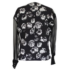Emanuel Ungaro Women's Black Silk Lace Blouse, 21st Century