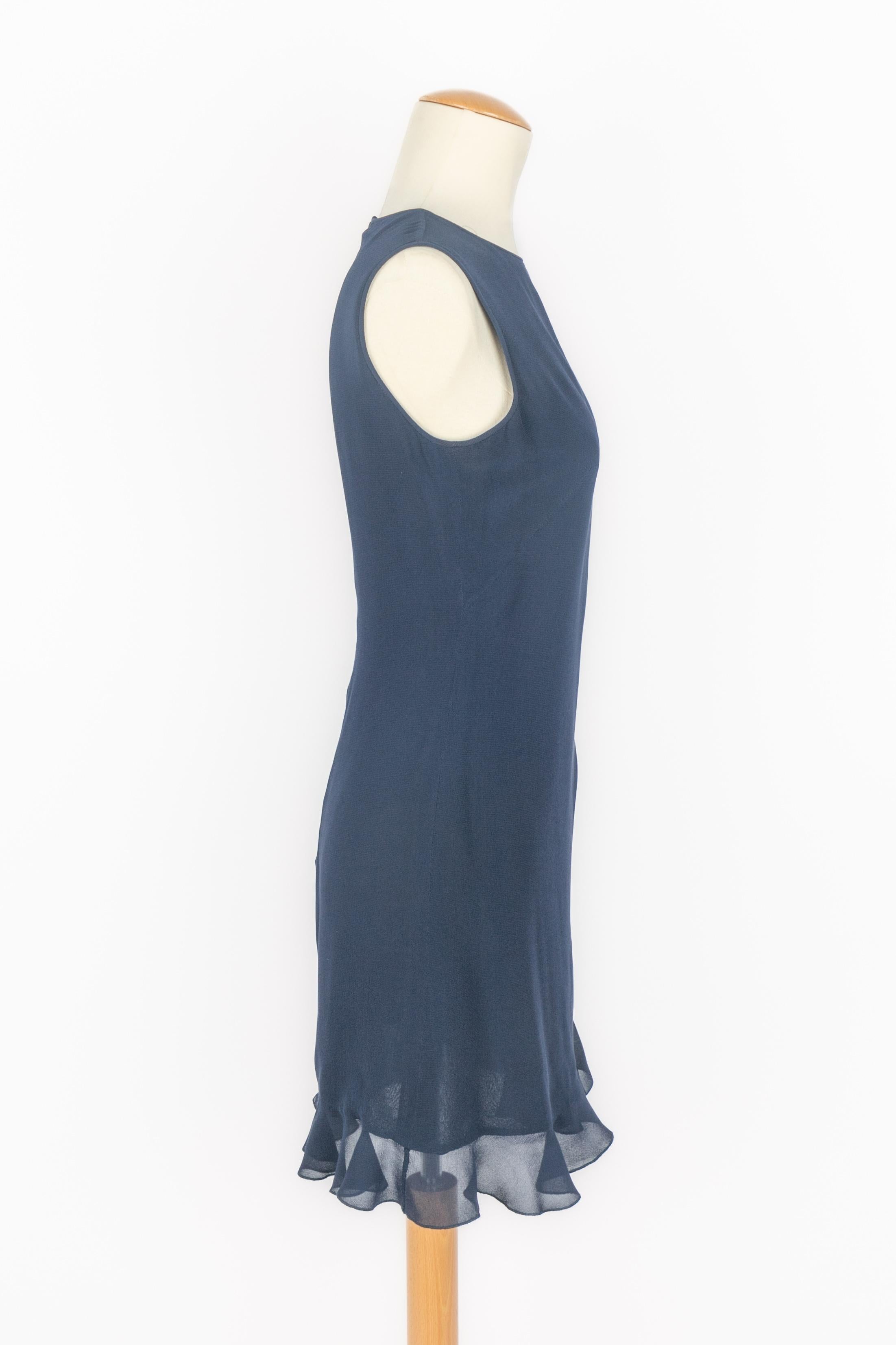 Vestido azul de Emanuel Ungaro en Excelente estado para la venta en SAINT-OUEN-SUR-SEINE, FR