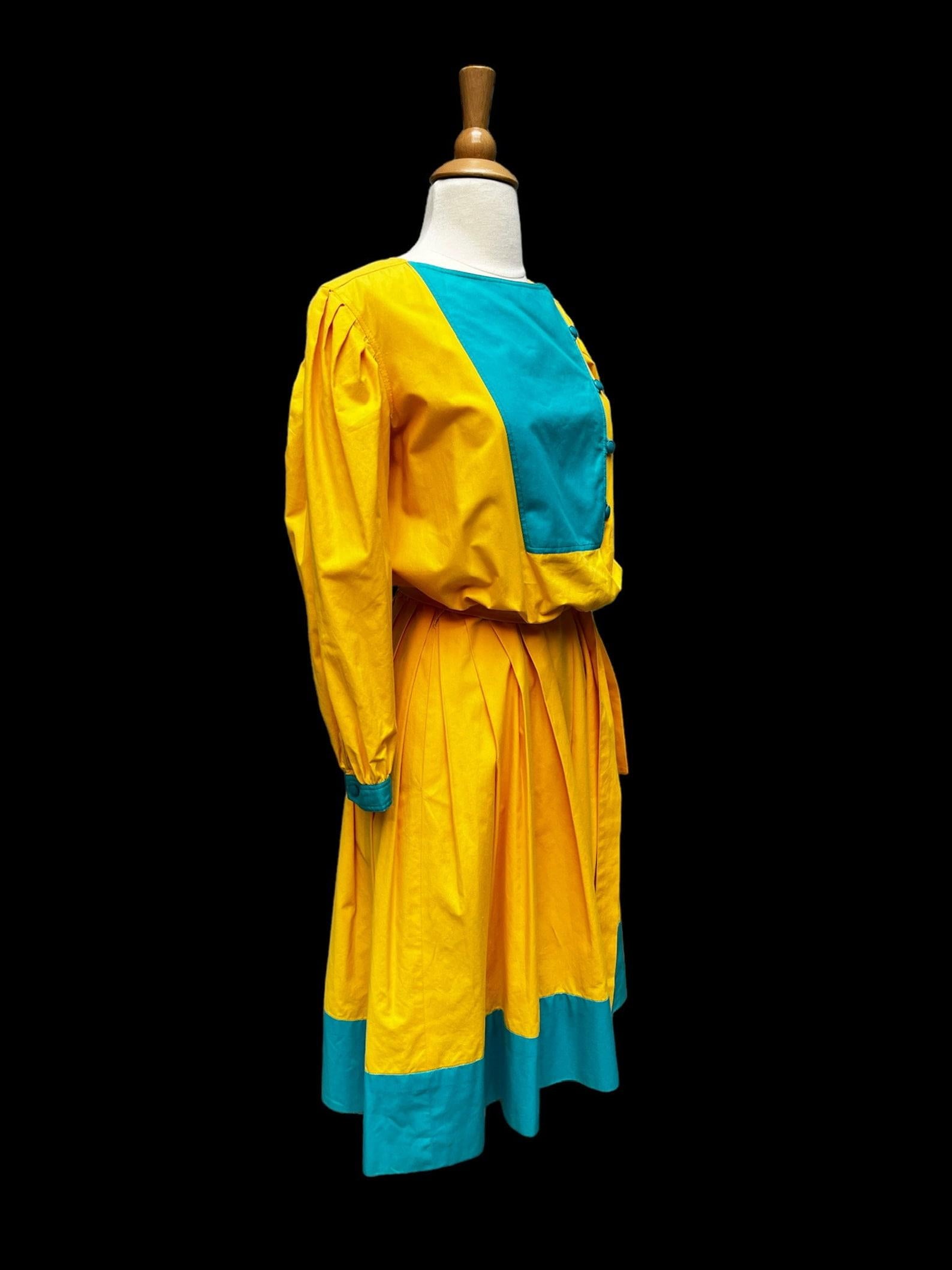 Emanuel Ungaro - Robe à empiècements de couleur Excellent état - En vente à Brooklyn, NY