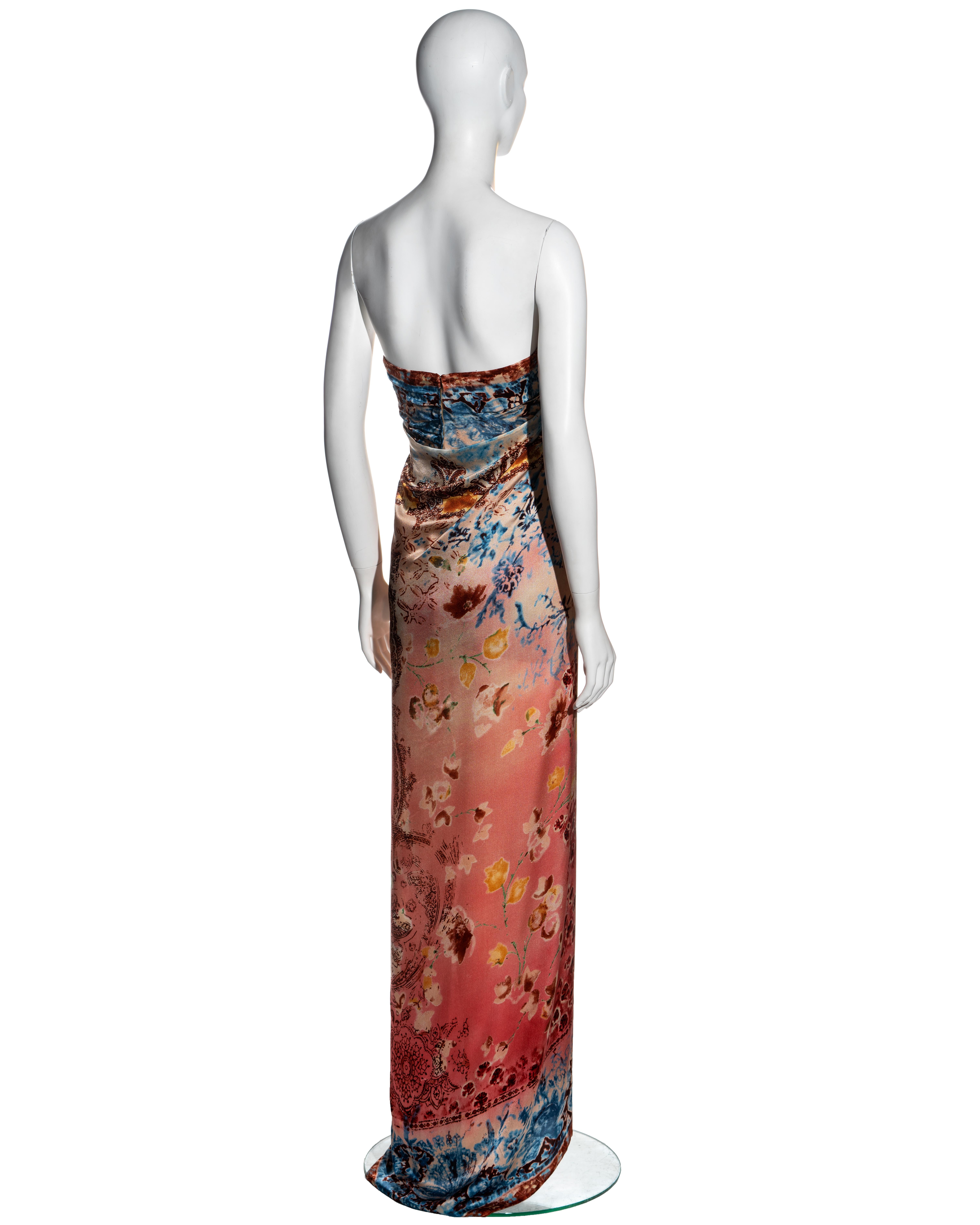 Emanuel Ungaro Couture silk strapless sarong style evening wrap dress, ss 2002 2