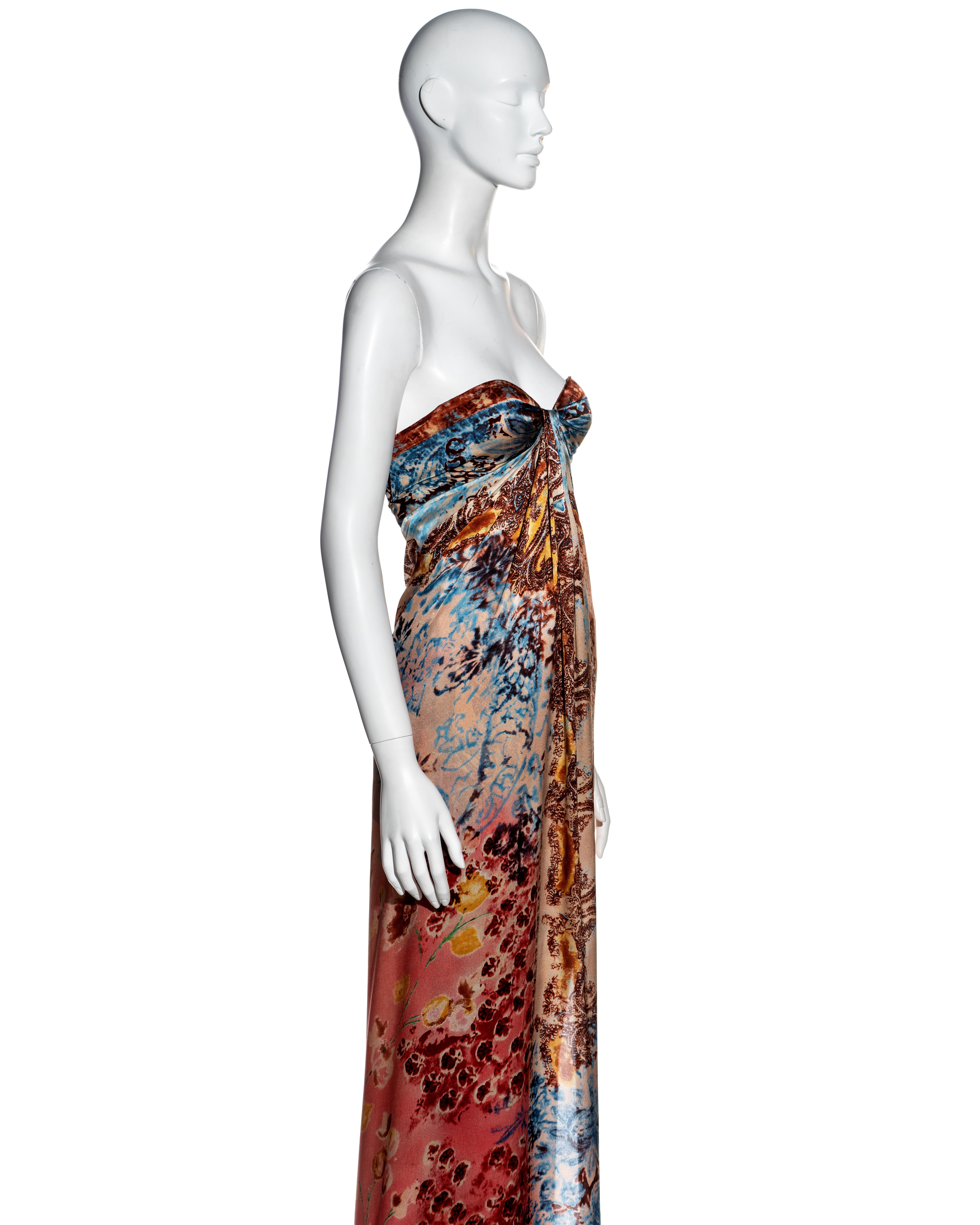 Emanuel Ungaro Couture silk strapless sarong style evening wrap dress, ss 2002 1