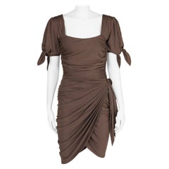 Emanuel Ungaro Drapiertes Cocktailkleid mit geknotetem Ausschnitt, um 1985