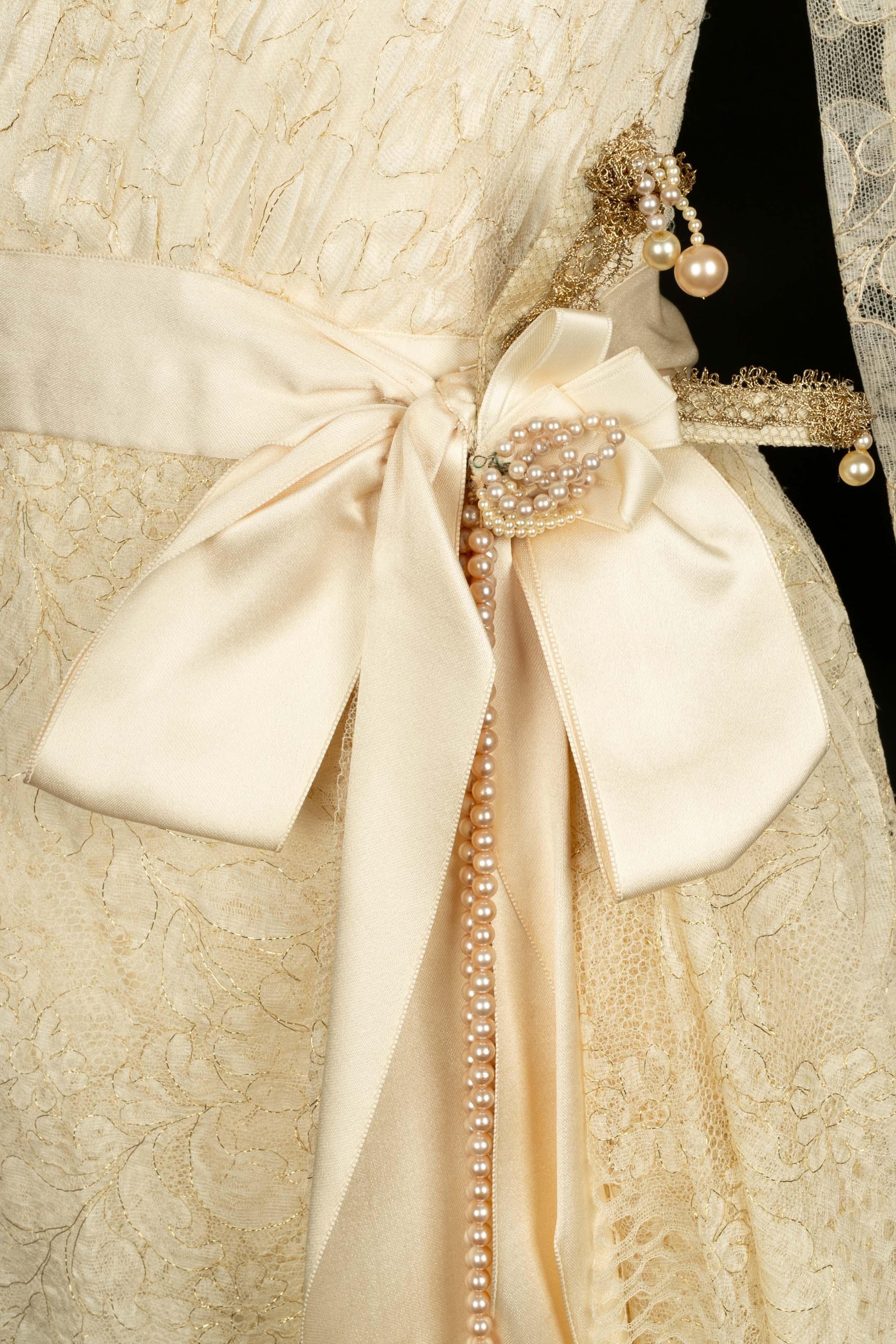 Robe Emanuel Ungaro Haute Couture Printemps 1980 Excellent état - En vente à SAINT-OUEN-SUR-SEINE, FR