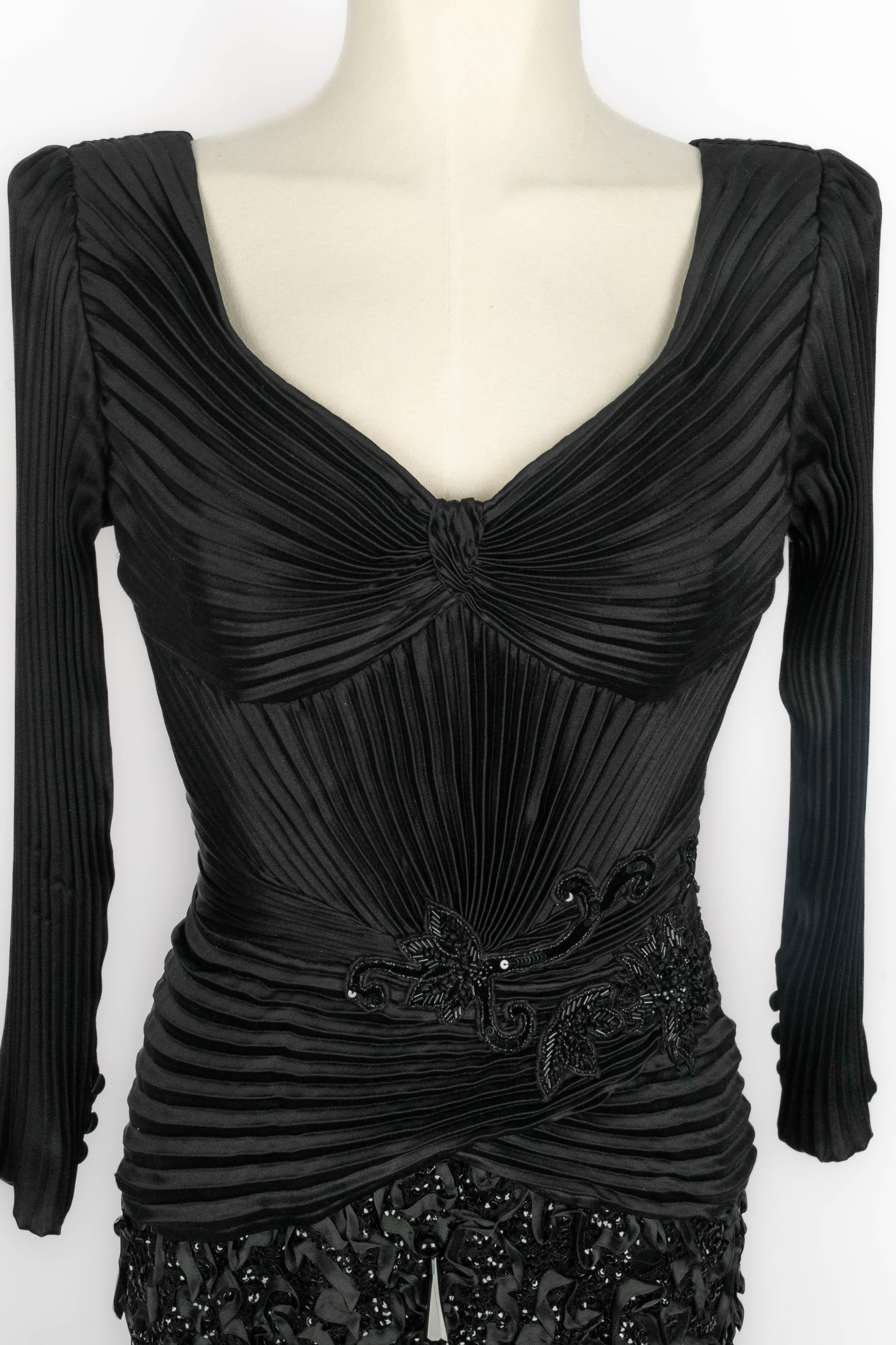 Blanc Robe Emanuel Ungaro Haute Couture Printemps-Eté 1993 en vente