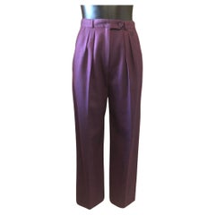 Emanuel Ungaro Eggplant Trousers, Circa 1990s