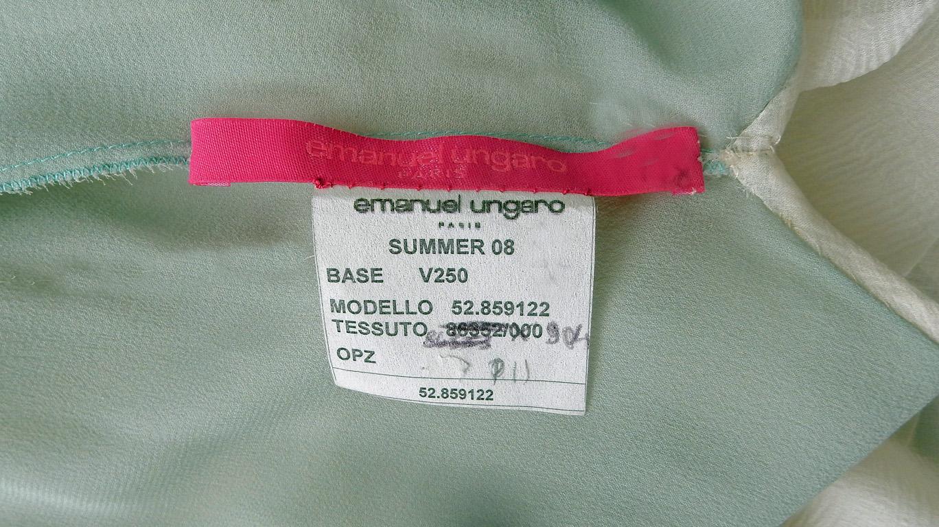 Emanuel Ungaro Ethereal Silk Chiffon Bias Cut Dress Gown For Sale 7