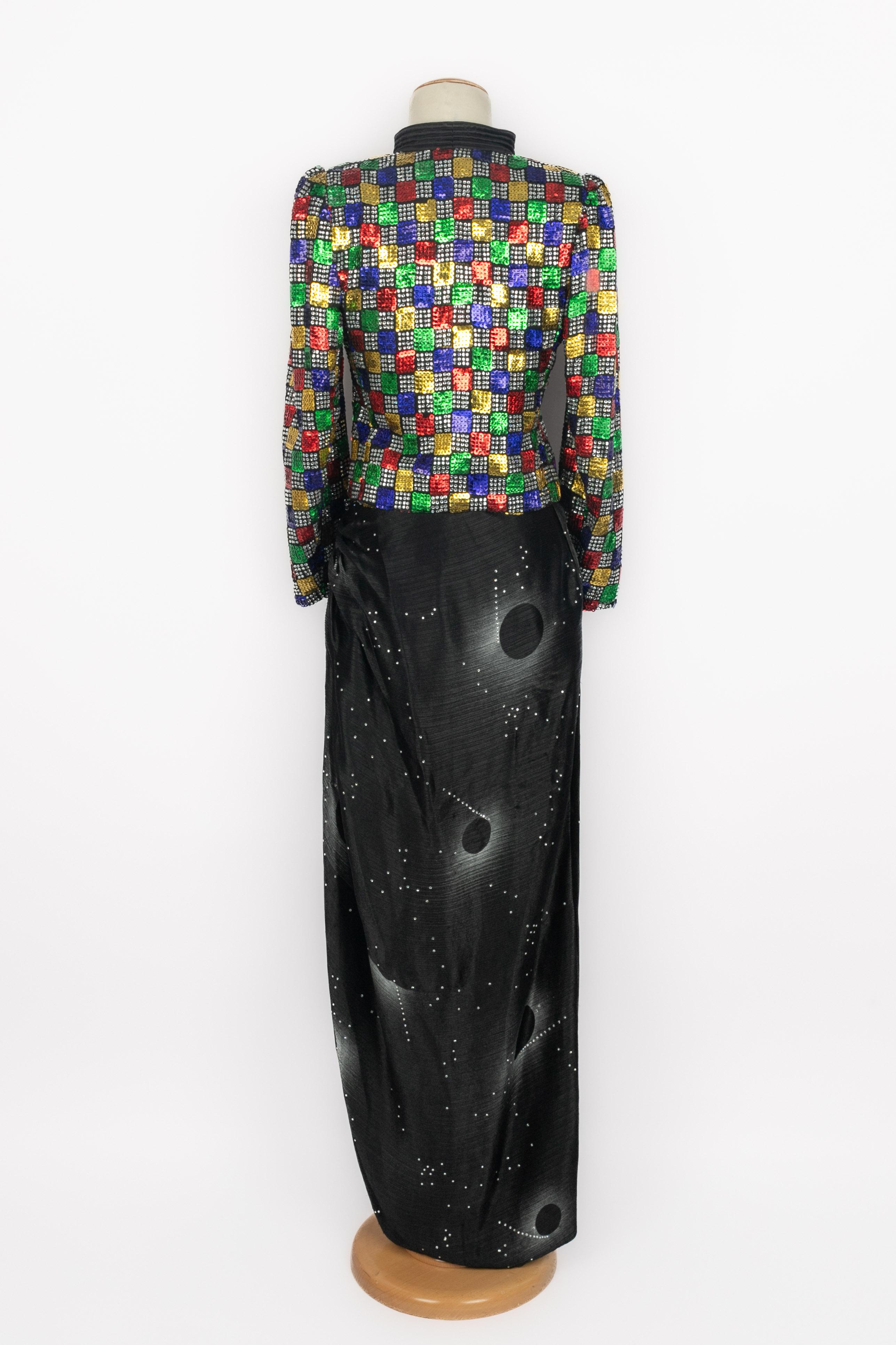 Emanuel Ungaro evening set Haute Couture 1979 For Sale 2
