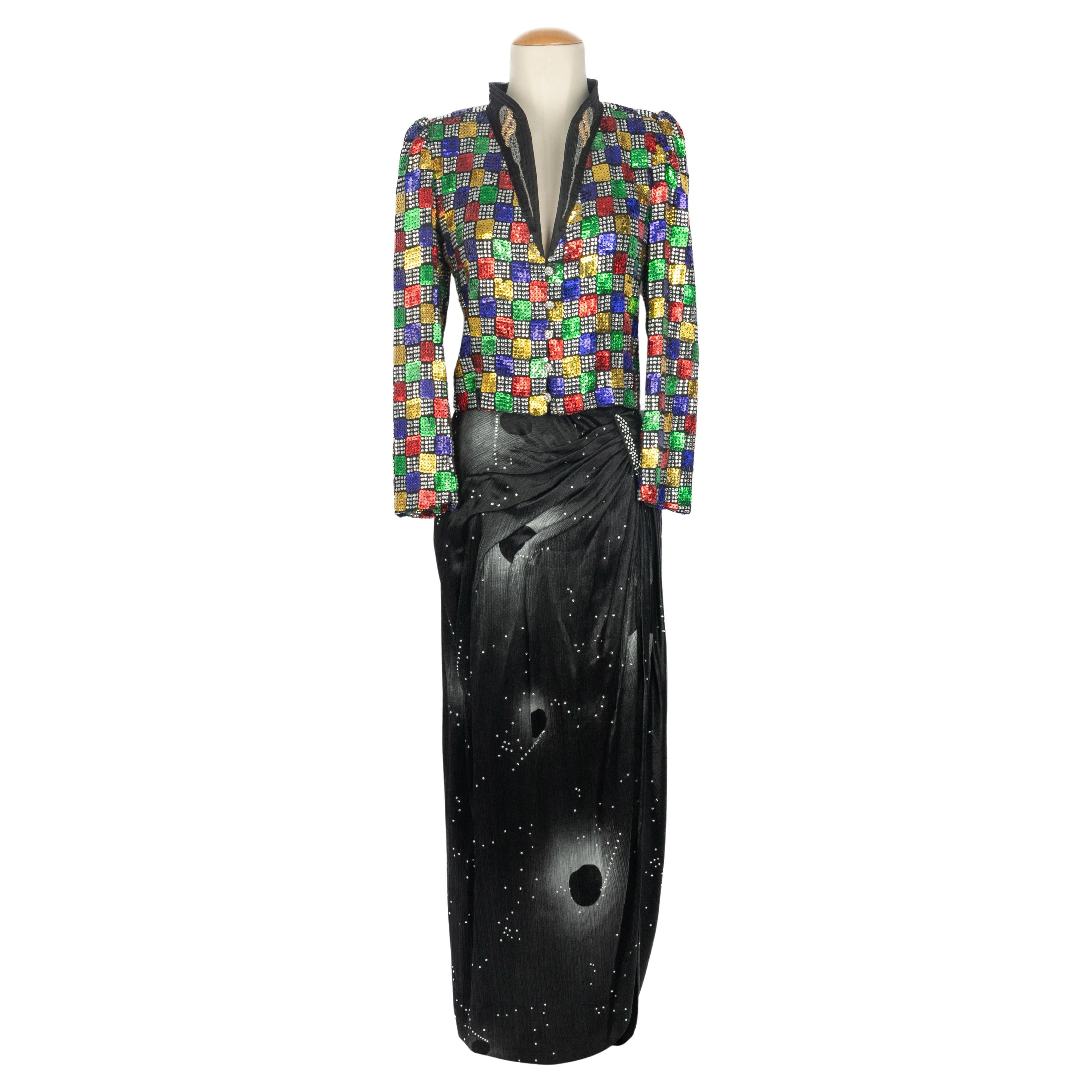 Emanuel Ungaro evening set Haute Couture 1979 For Sale
