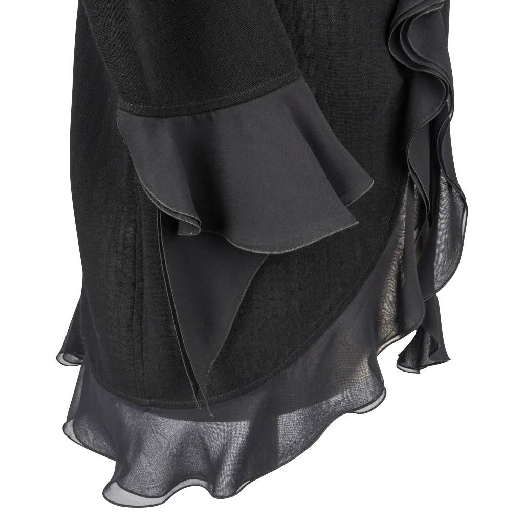 Women's Emanuel Ungaro Evening Skirt Set Ruffle Trim Jacket 12  For Sale