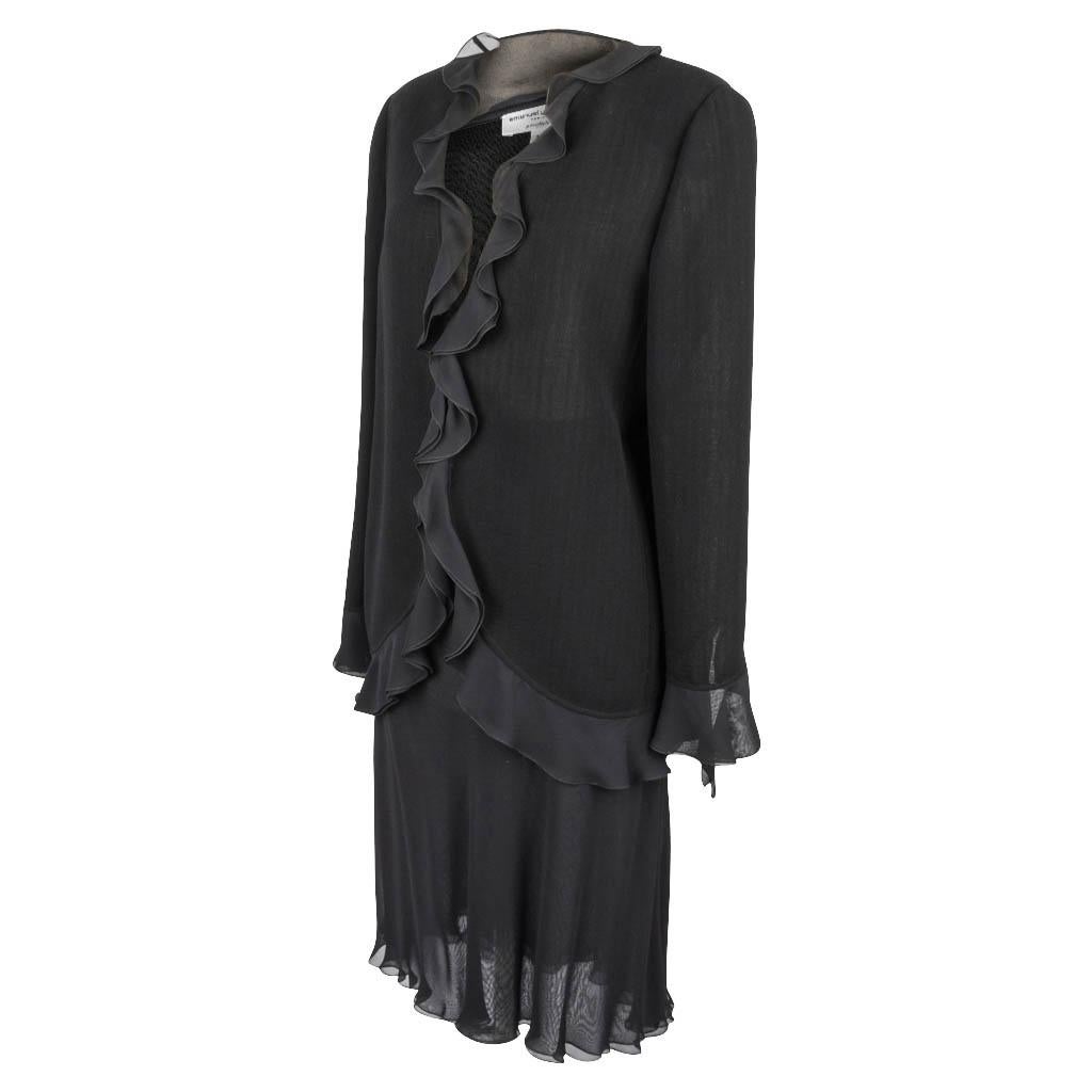 Emanuel Ungaro Evening Skirt Set Ruffle Trim Jacket 12  For Sale 1