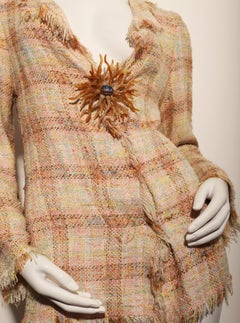 Emanuel Ungaro fantasy tweed jacket and solid skirt suit